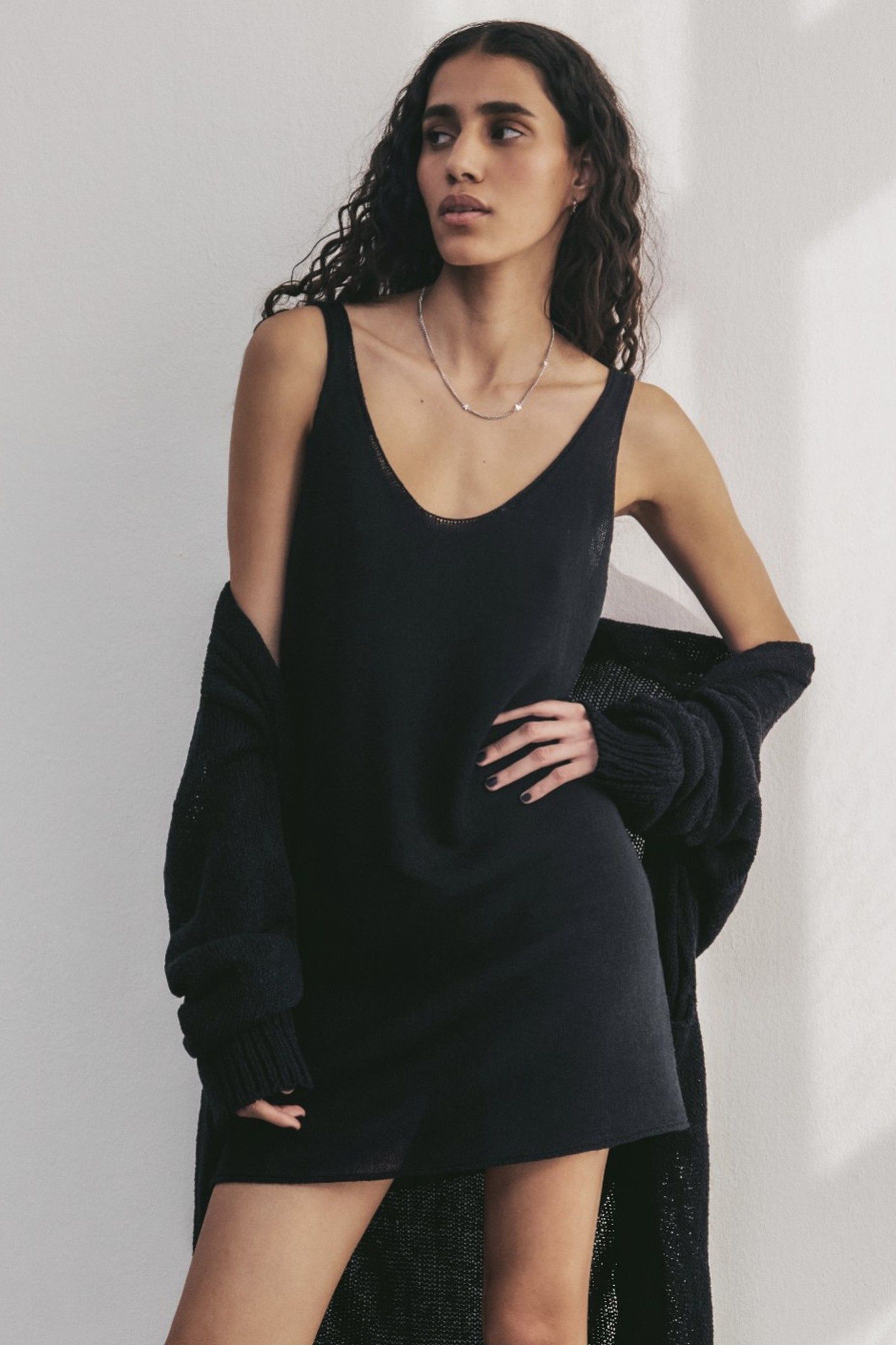 THE BLACK THIN KNIT DRESS BLACK 1