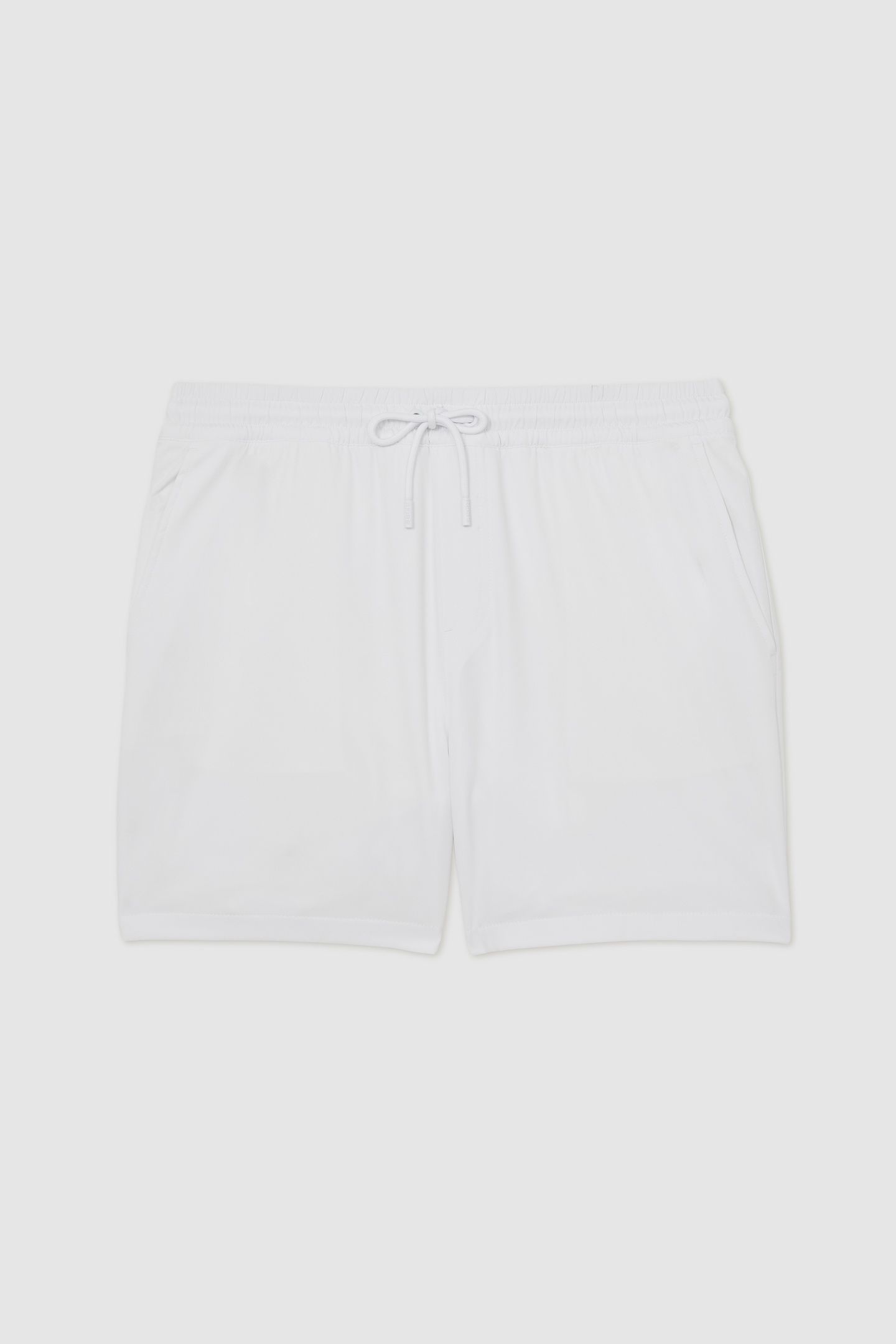 PLAIN DRAWSTRING SWIMSHORT WHITE 5