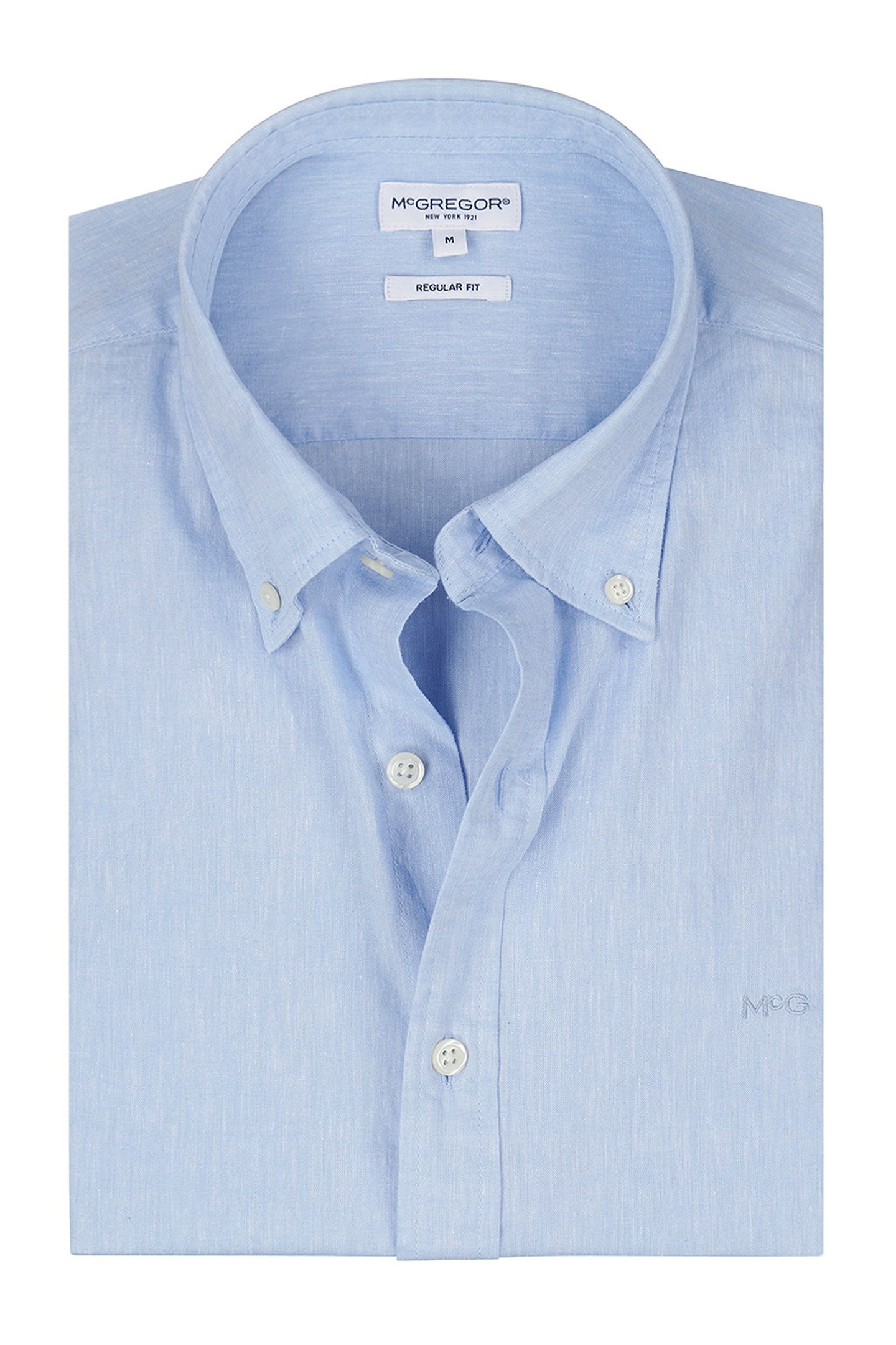 COTTON/LINNEN SHIRT LIGHT BLUE 3