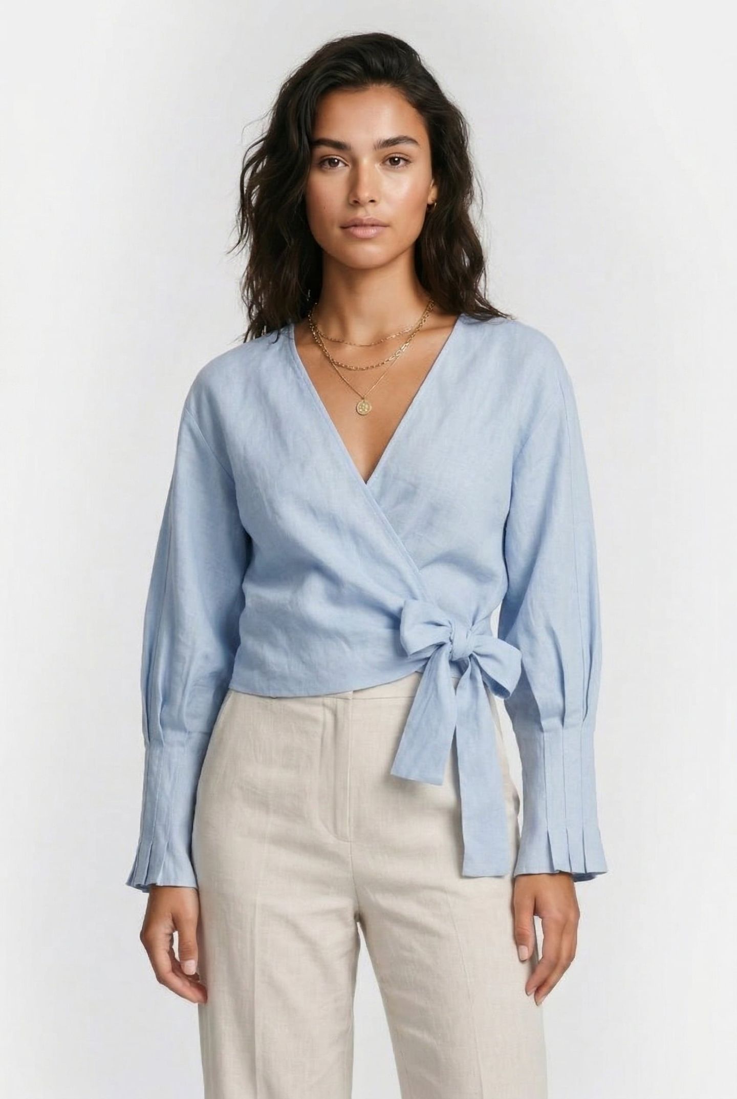 DOT BLOUSE BLUE 1