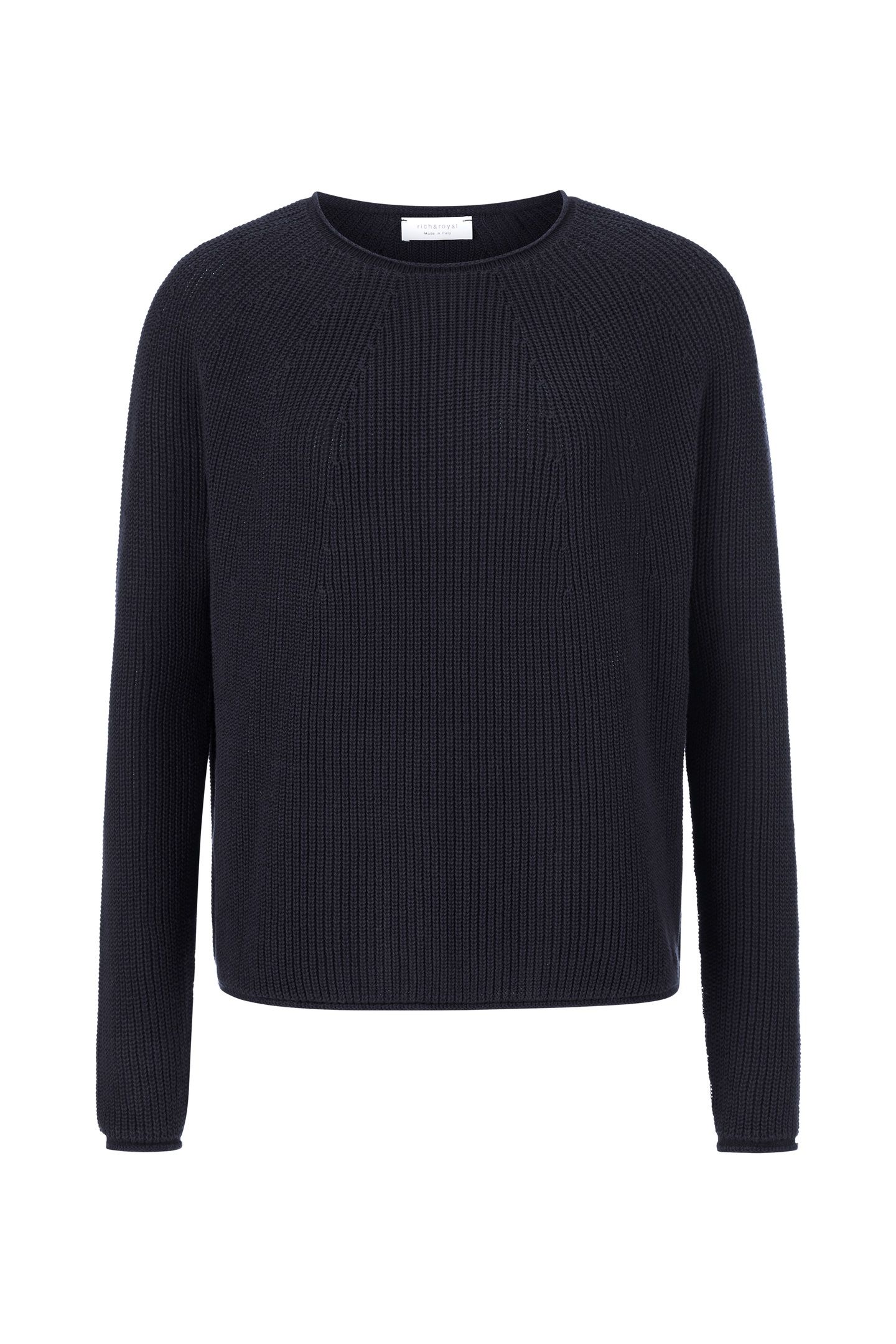 SEAMLESS CREW-NECK HALF CARDIGAN BLACK 3