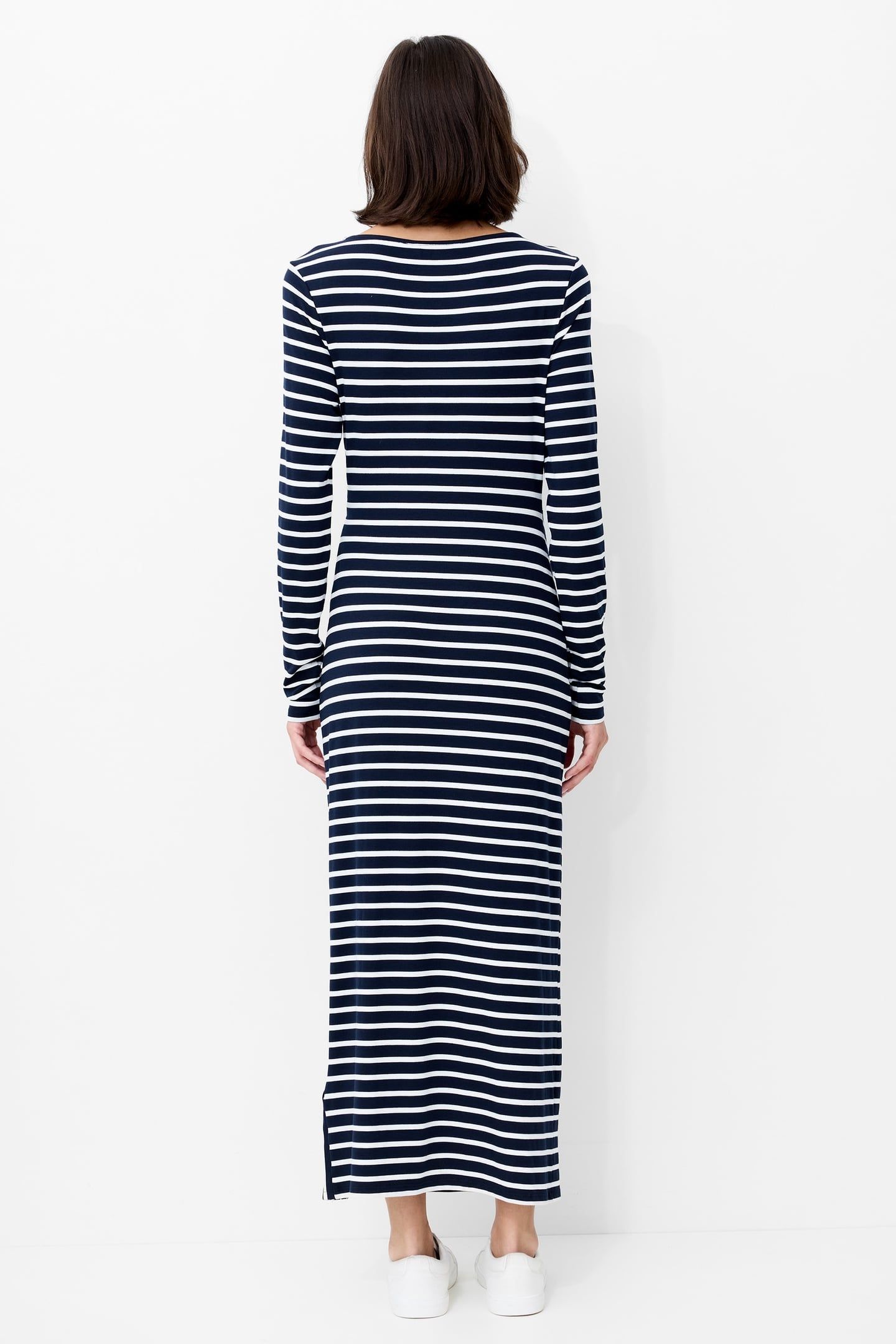KYRA JERSEY DRESS NAVY WHITE 4