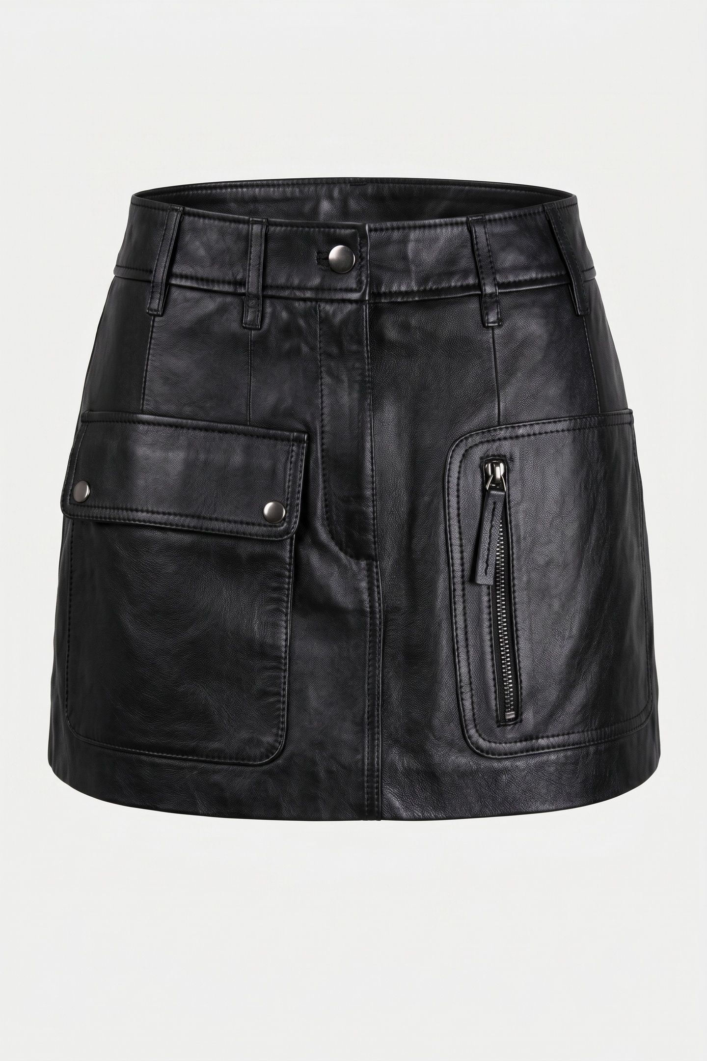 NOOMI LEATHER SKIRT BLACK 4
