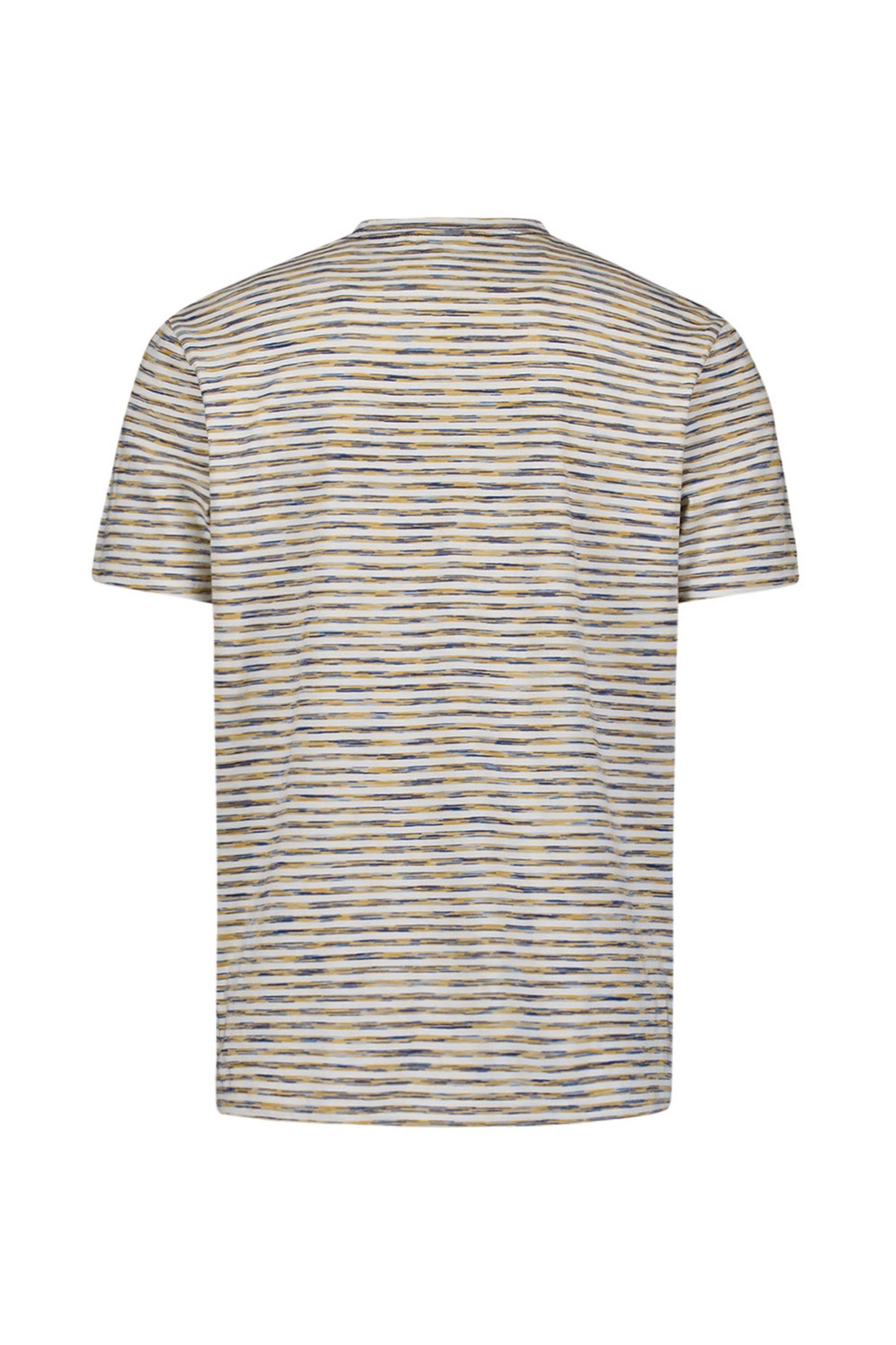 T-SHIRT CREWNECK MULTI COLOURED MELANGE STRIPES YELLOW 6