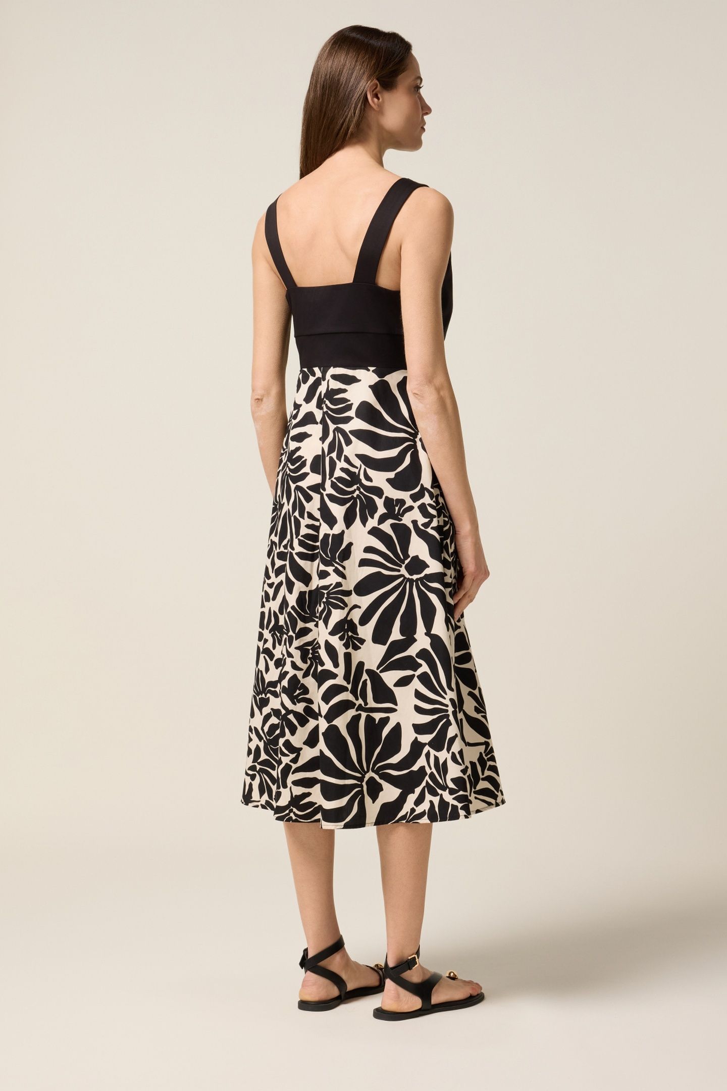 COMBINED MIDI DRESS BLACK 2