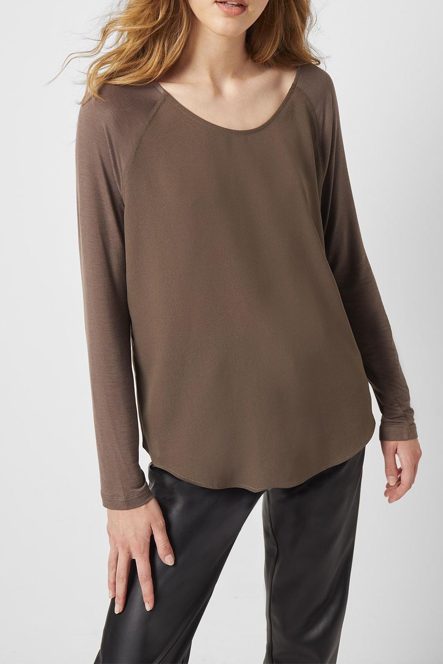 POLLY PLAINS LS TOP DEEP MOSS 1