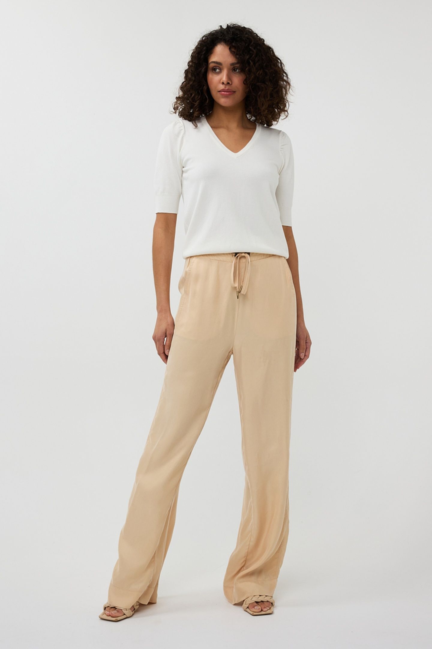 TROUSERS ELASTIC WB CUPRO SAND 1