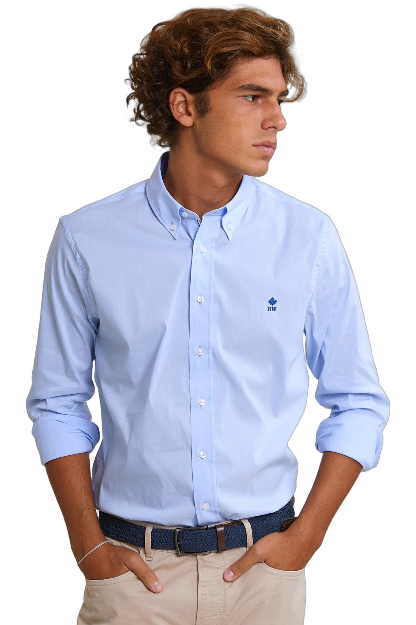 SLIM FIT UNI SHIRT PERFORMANCE STRETCH BLUE 1