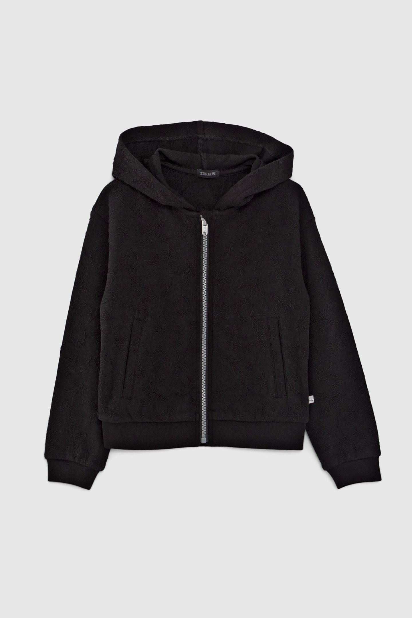 GIRLS' BLACK ROCK JUNGLE SWEATSHIRT FABRIC CARDIGAN 1