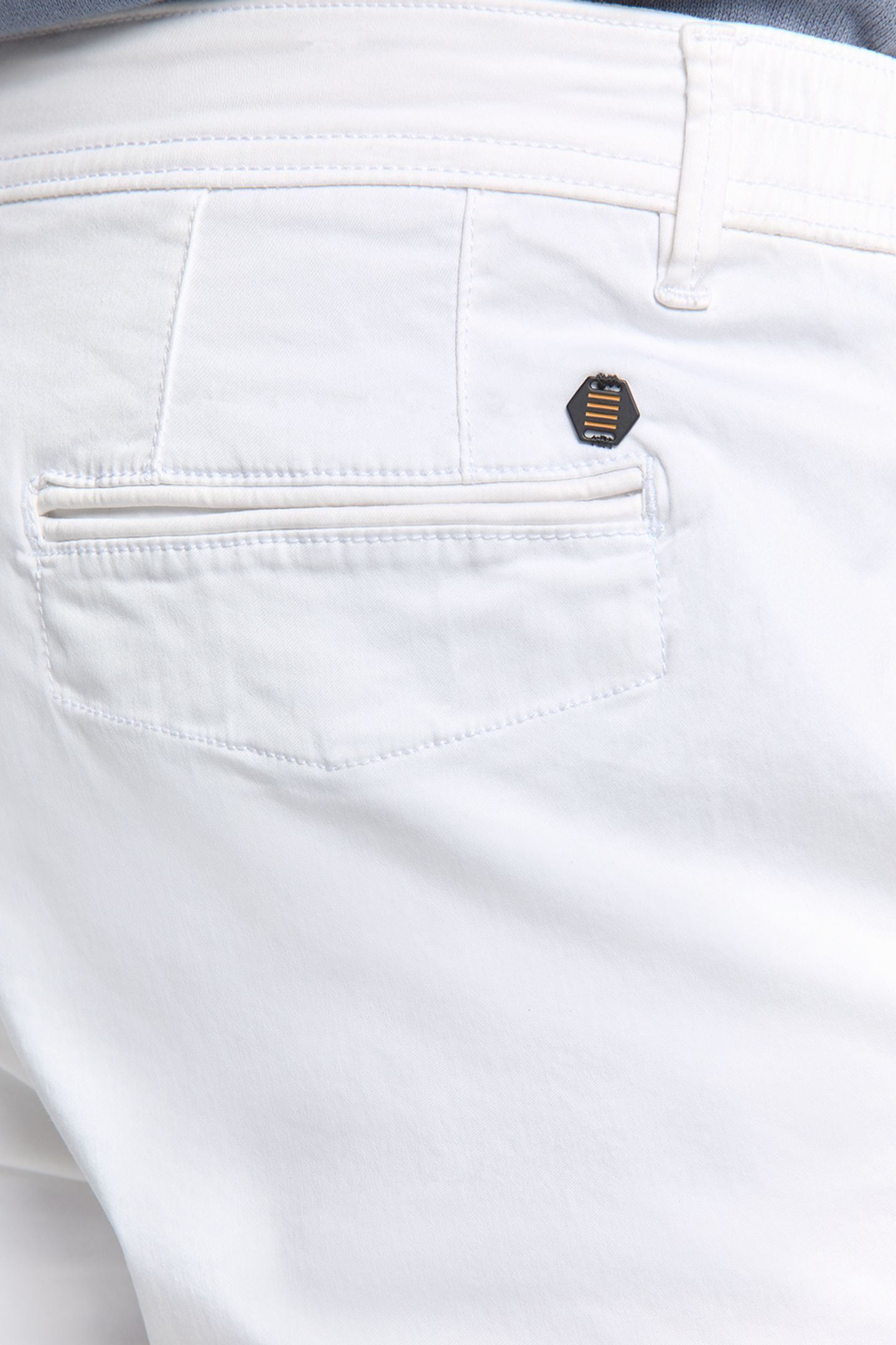 SHORT CHINO GARMENT DYED TWILL STRETCH WHITE 6