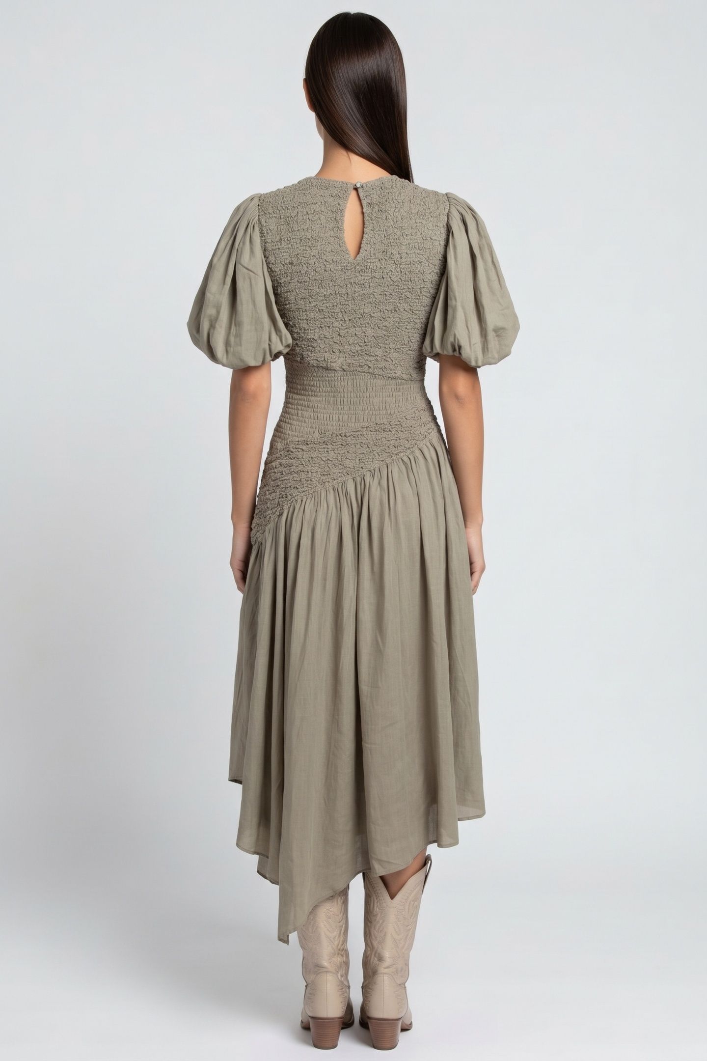 TRINA DRESS KHAKI 2