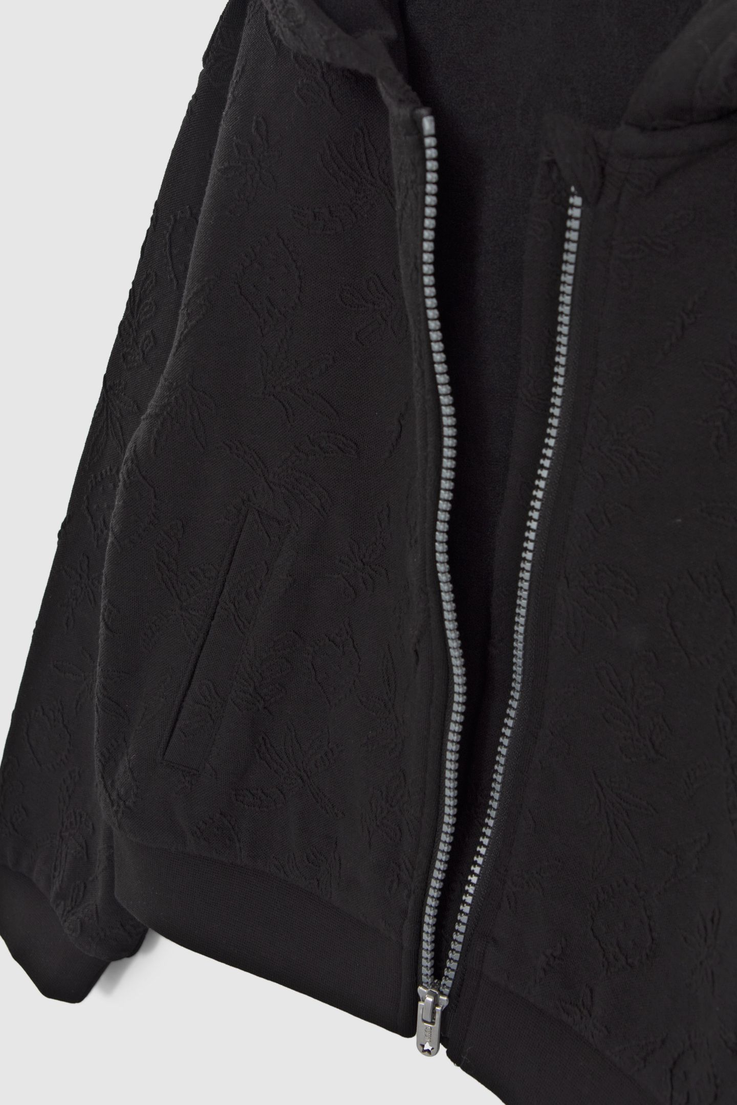 GIRLS' BLACK ROCK JUNGLE SWEATSHIRT FABRIC CARDIGAN 5