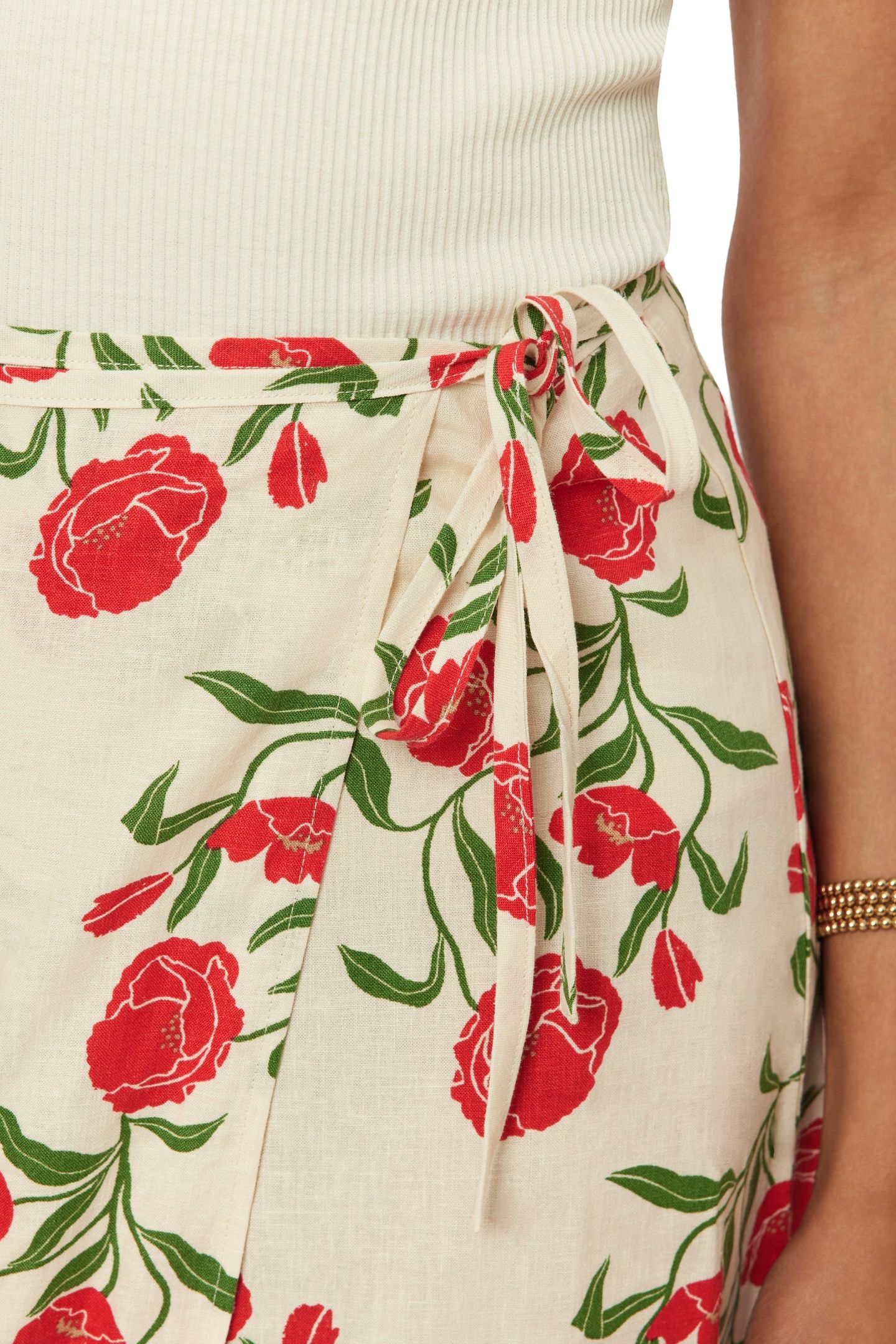 WRAP SKIRT WHITECAP GRAY ALLOVER FLORAL 8