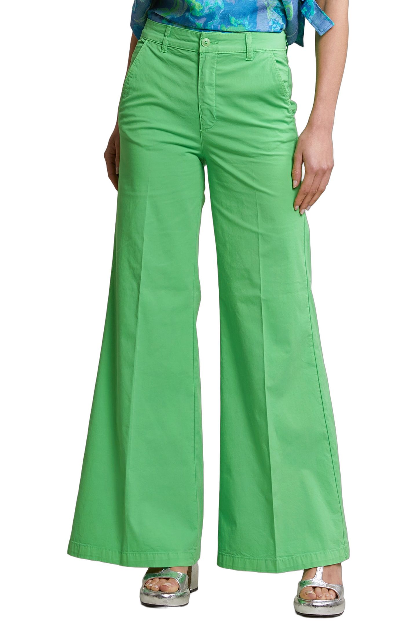 GREEN BASIC LONG STRETCH PANTS 1