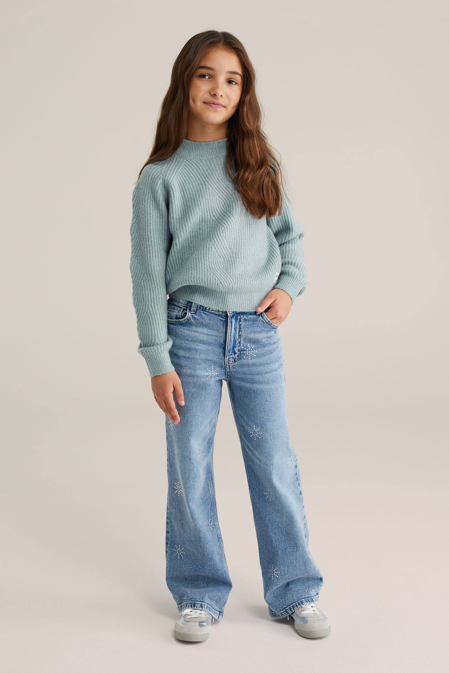 KNITTED PULLOVER ICE BLUE 1