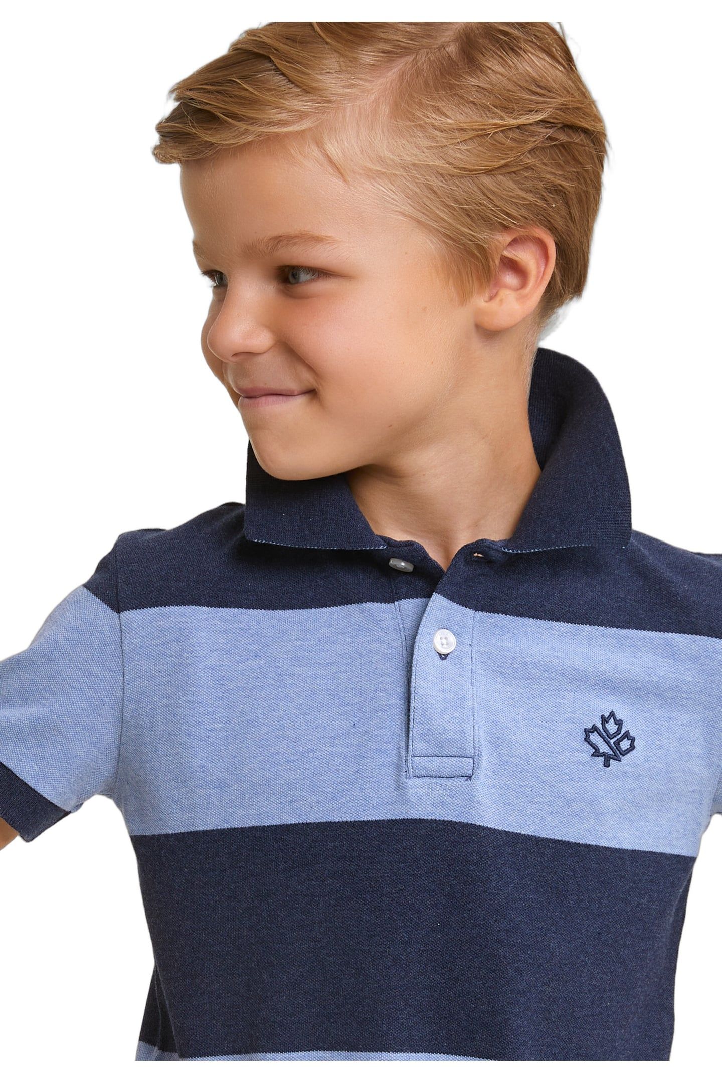CUSTOM FIT STRIPED STRETCH POLO NIGHT BLUE MIX/SEASHORE MIX 4