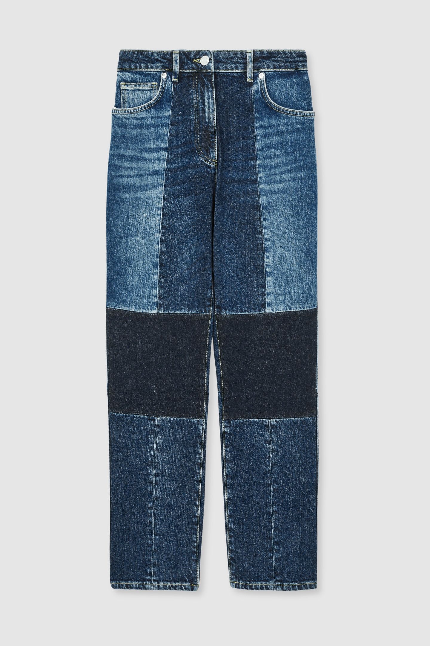 PATCH STRAIGHT LEG JEAN MID BLUE 5