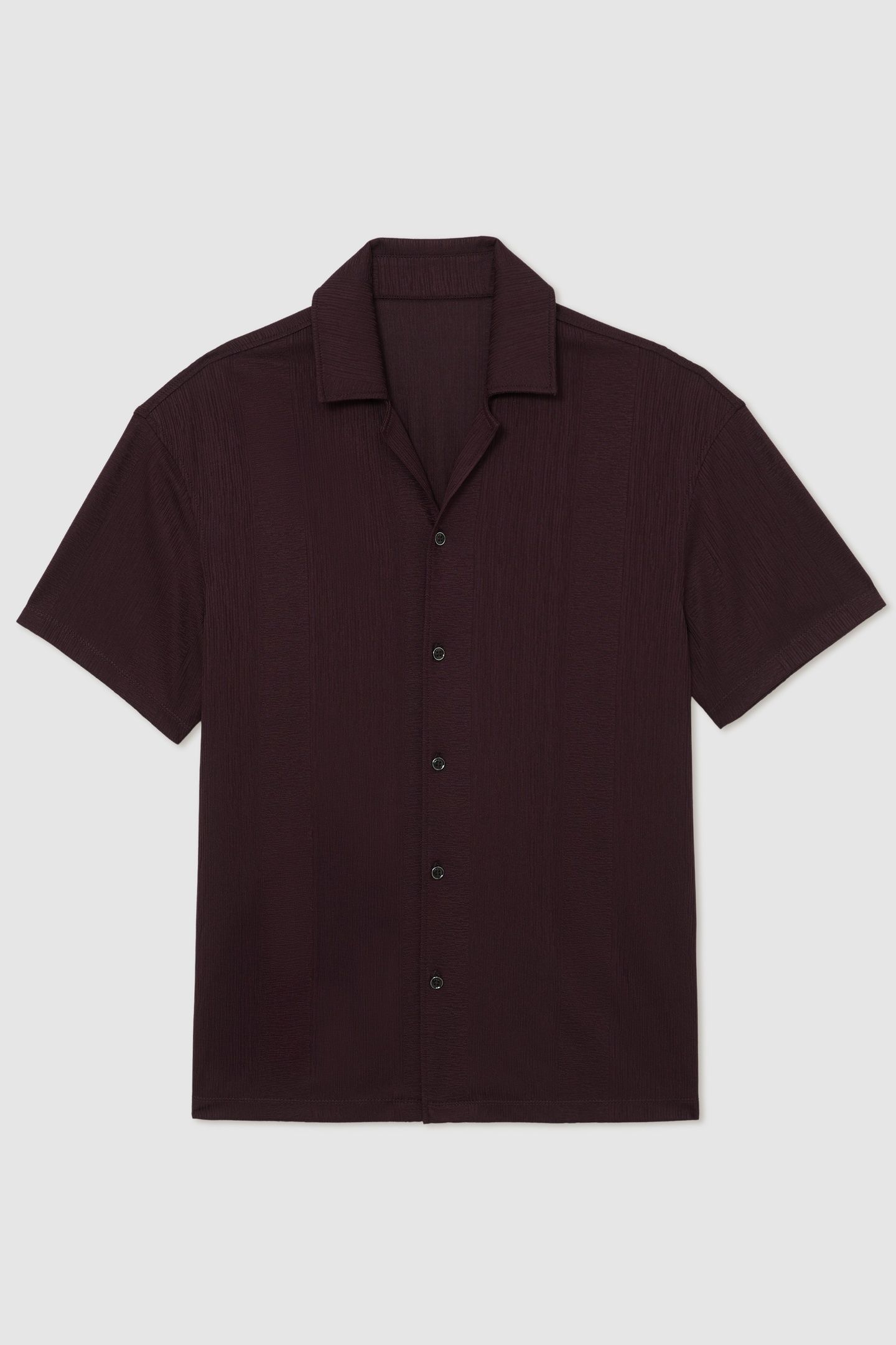 SS STRIPE JACQUARD CUBAN SHIRT CHERRY RED 4