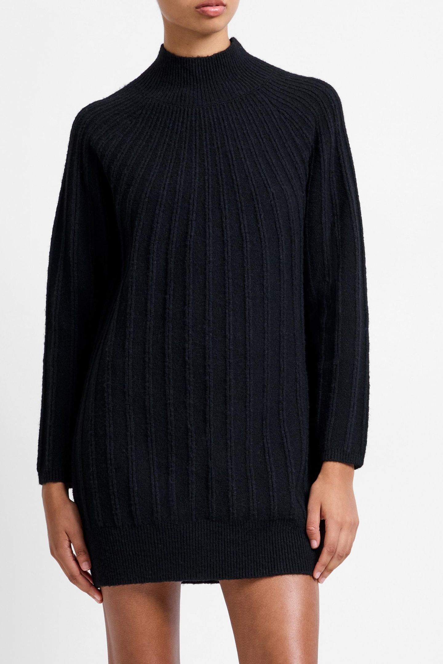 KEZIA RECYCLED MOCK RIB DRESS BLACK 3