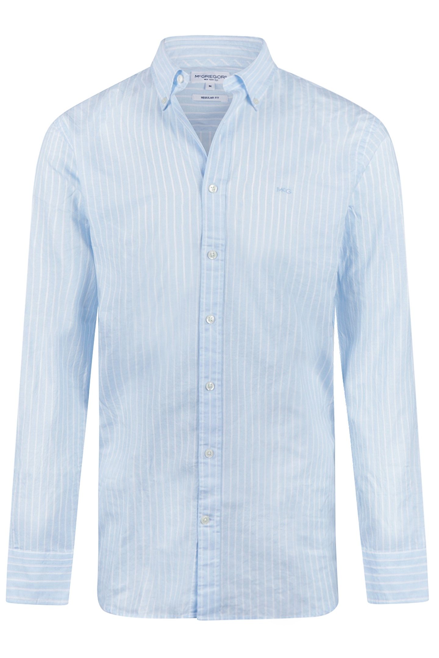 COTTON/LINNEN STRIPE SHIRTS LIGHT BLUE 1
