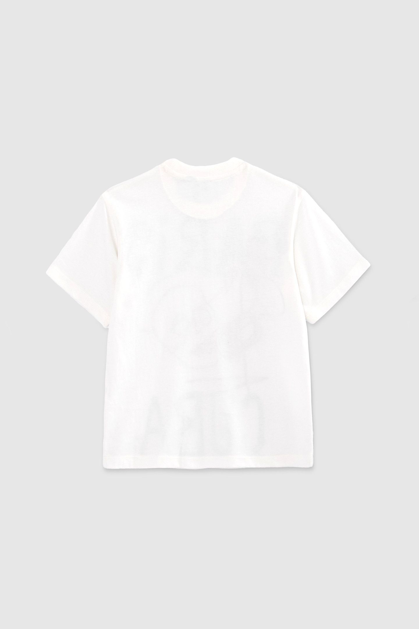 BOYS' WHITE ORGANIC COTTON T-SHIRT, TRUMPET PLAYER IMAGE 3