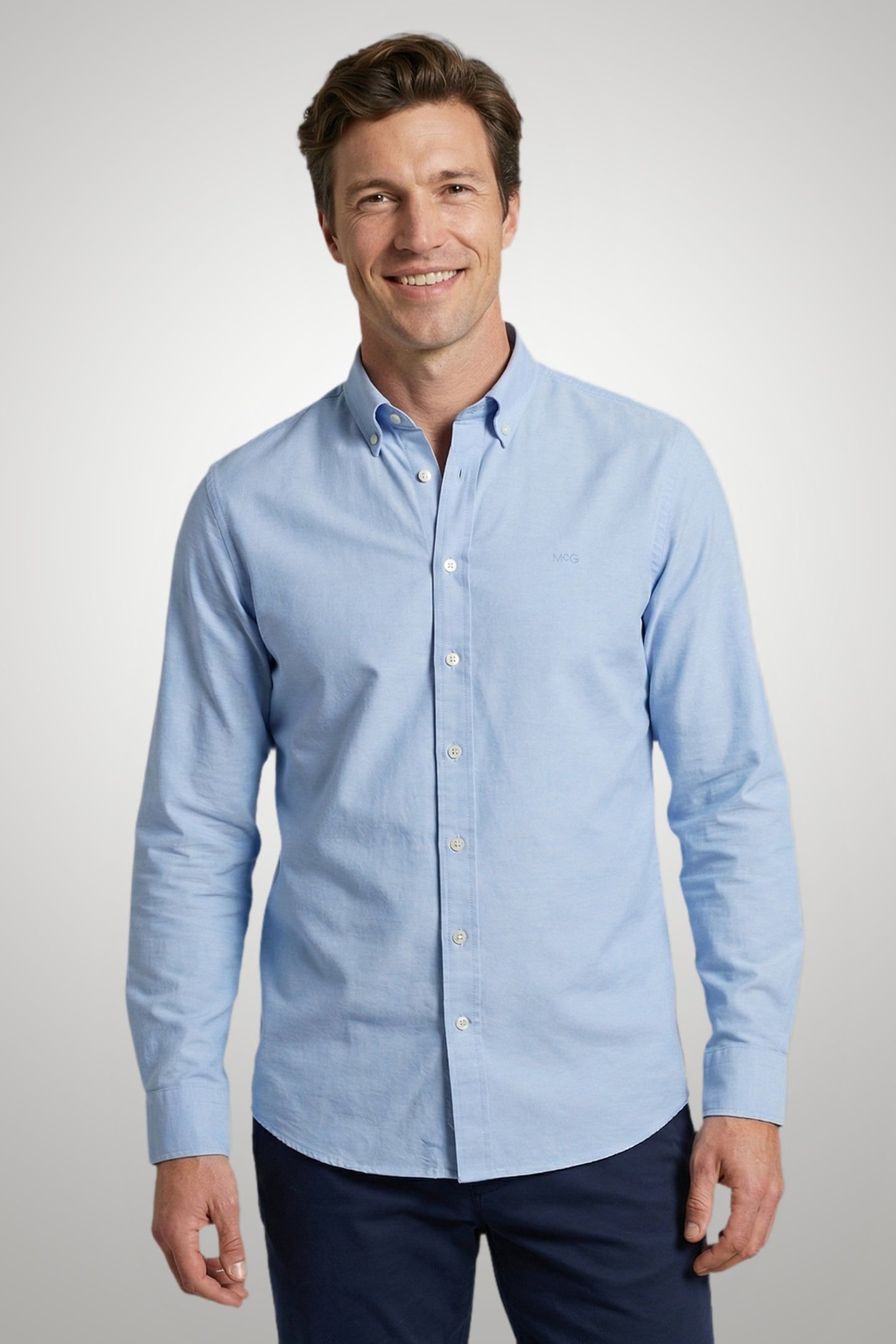 STRETCH PIQUE SHIRT LIGHT BLUE 1