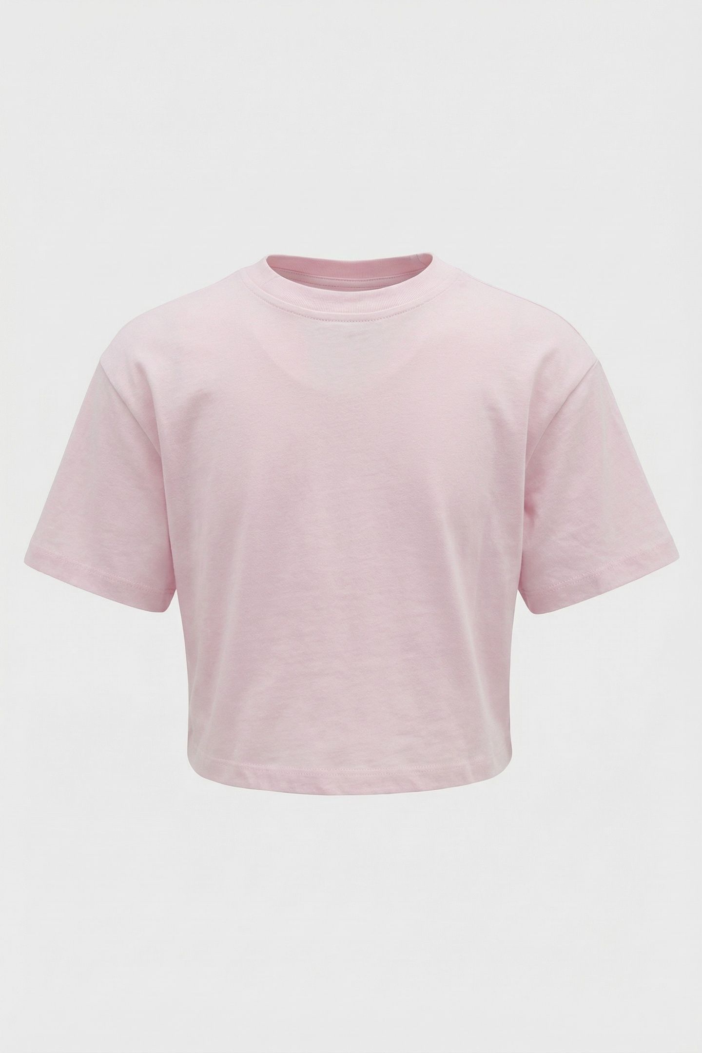 GIRLS VELVET MONOGRAM BOXY T-SHIRT PEARLY PINK 2