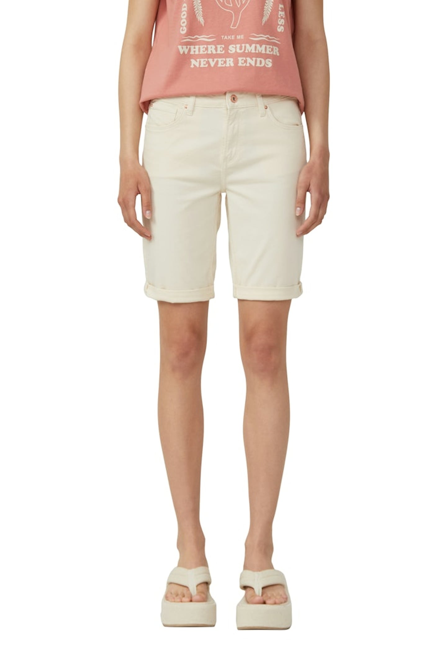 QS JEANS SHORTS CRÈME 3