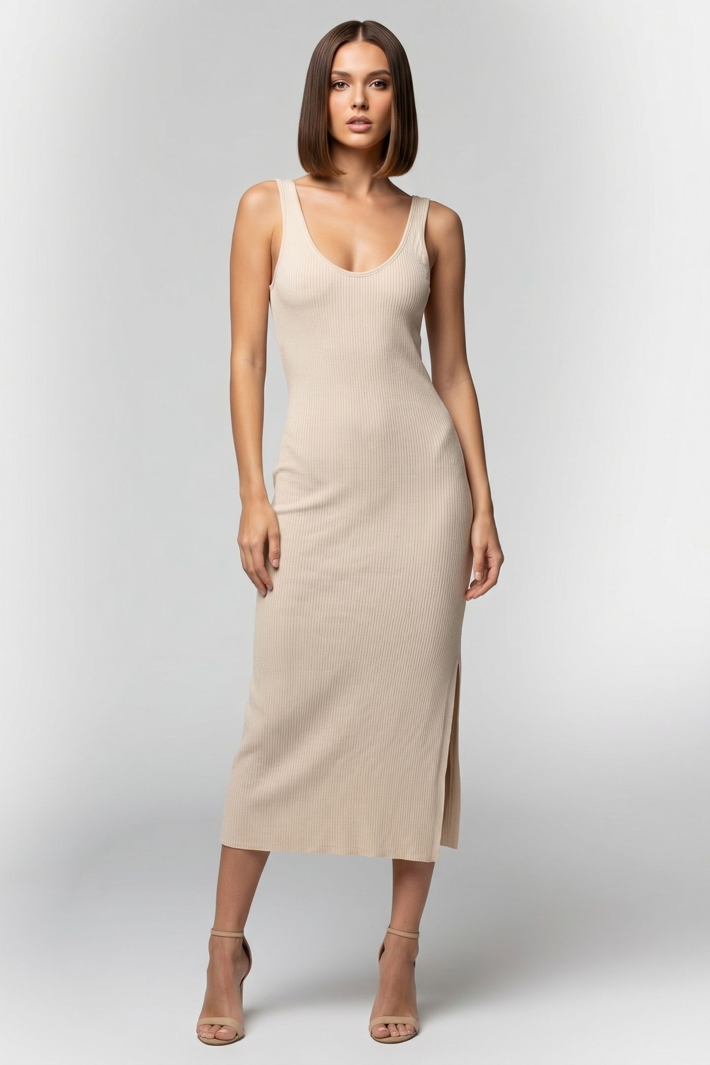 KIKKI DRESS BEIGE 1