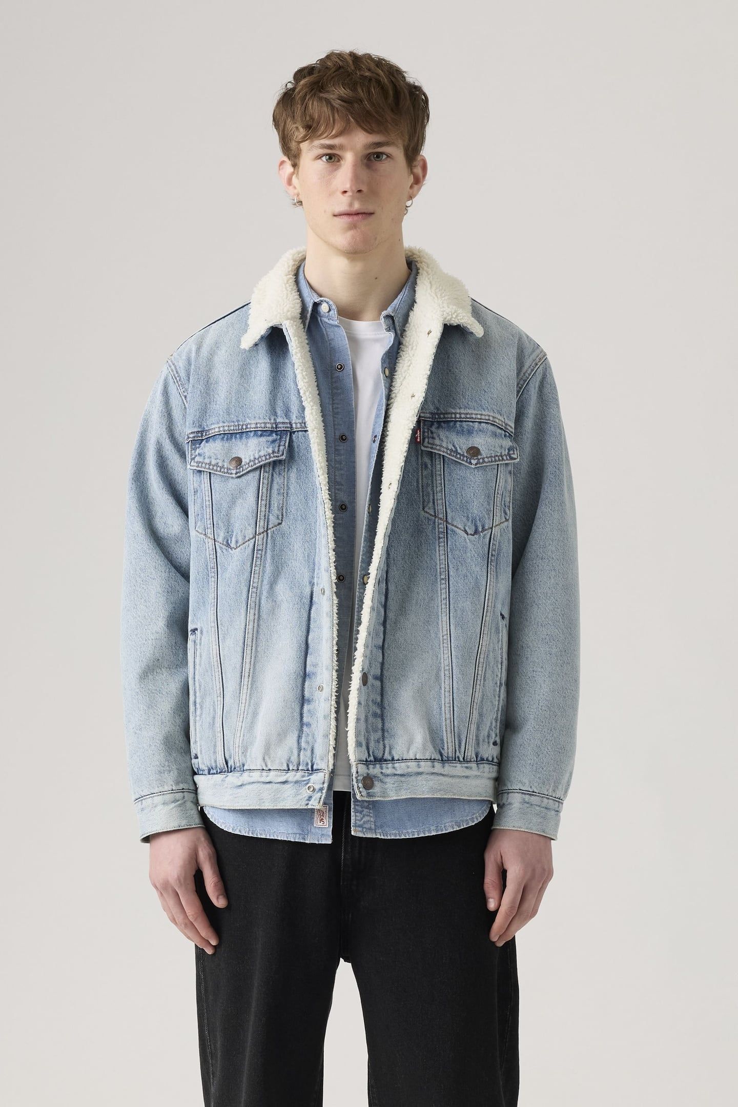 RELAXED FIT SHERPA TRUCKER JACKET 1