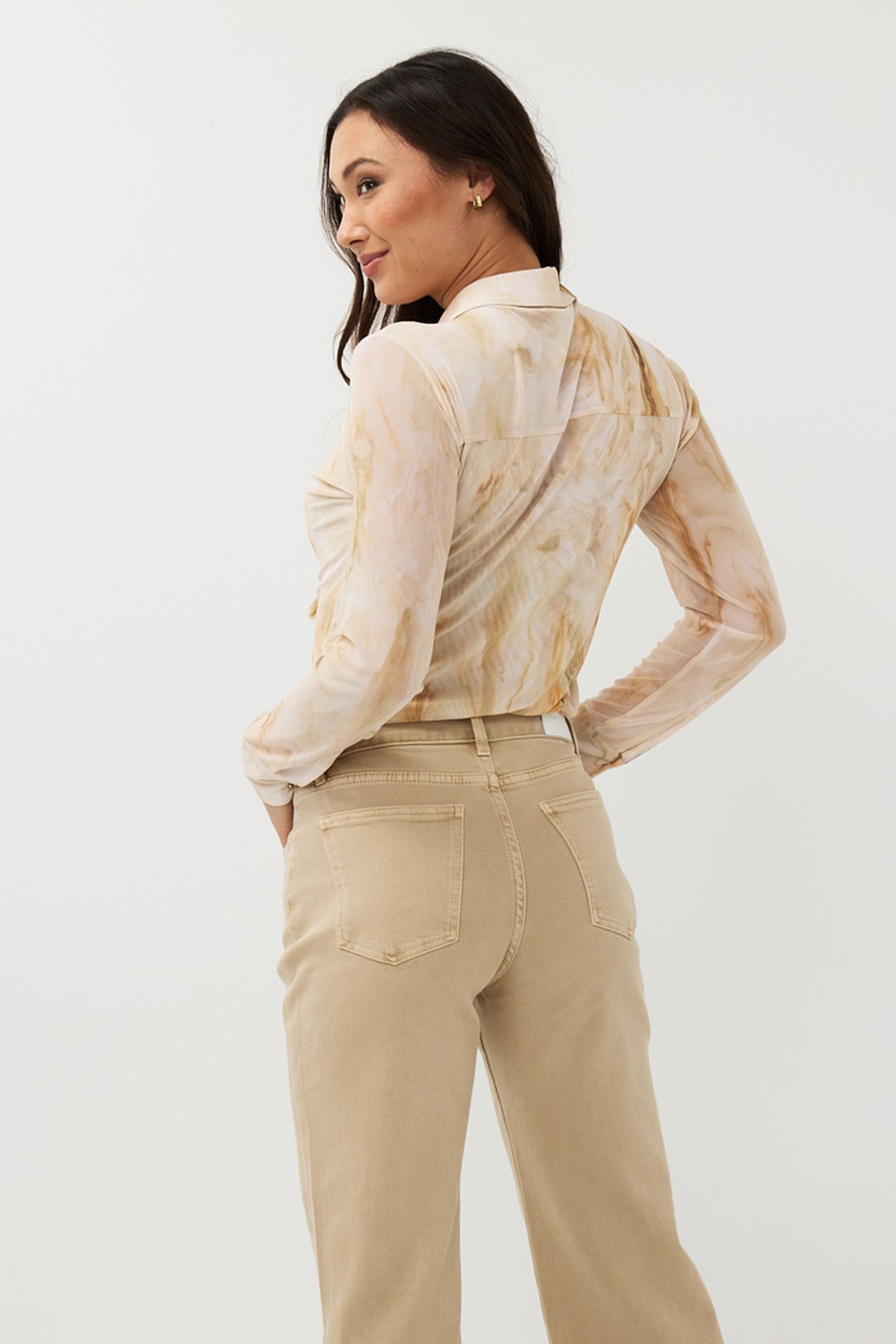 BLOUSE MESH MARBLE DREAM PRINT 3