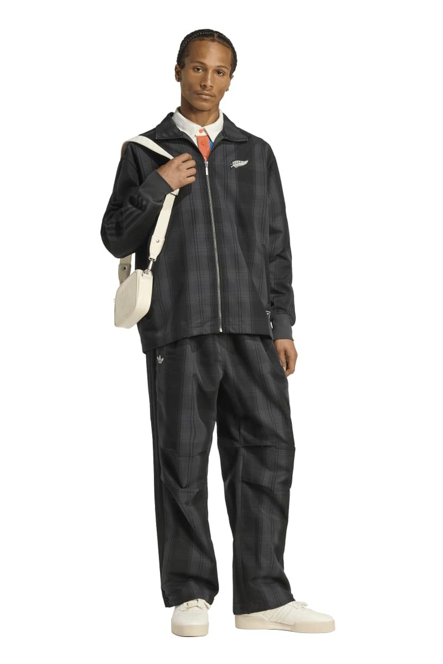 ORIGINALS UNISEX PLAID WOVEN FIREBIRD TRACK TOP 3