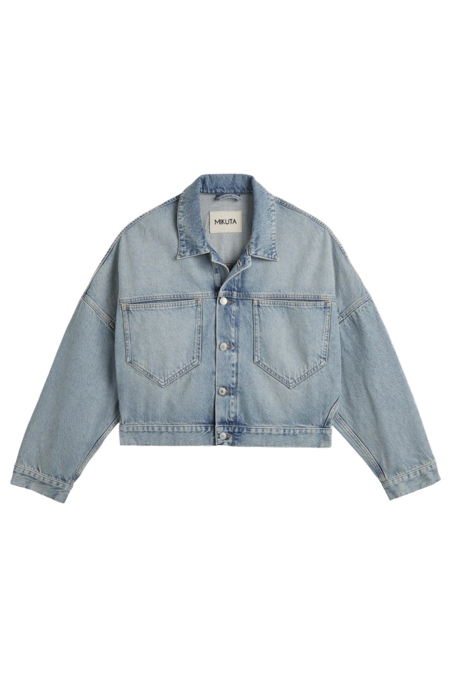 THE BLUE CROPPED DENIM JACKET BLUE 2