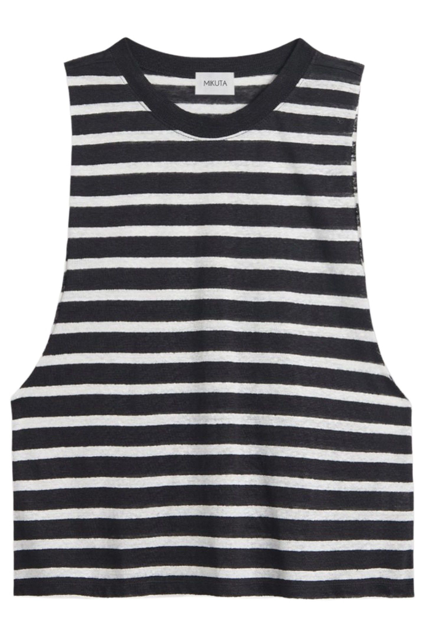 THE STRIPED OVERSIZED TANK TOP BLACK 3