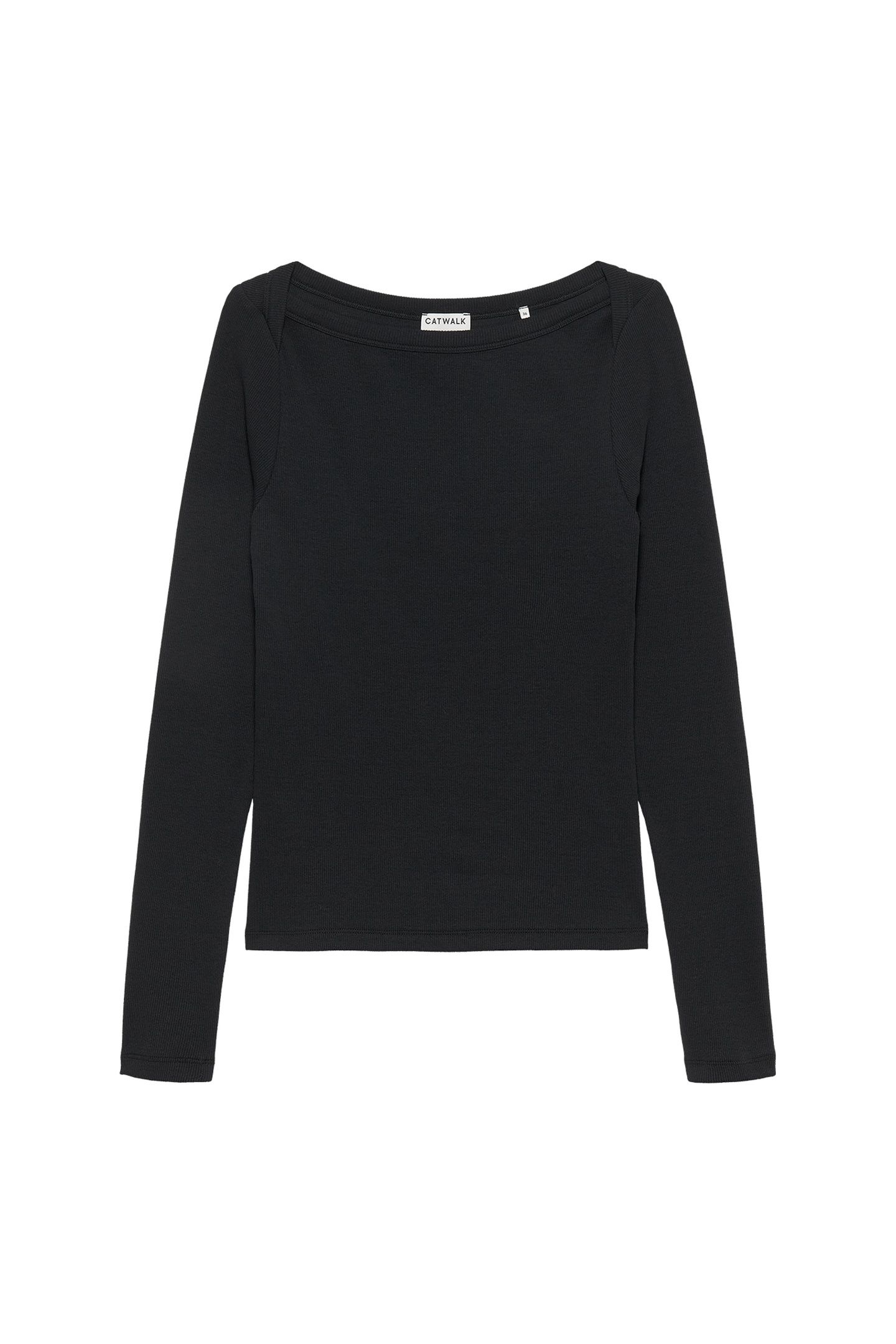 BOATNECK RIB LONG SLEEVE BLACK 4