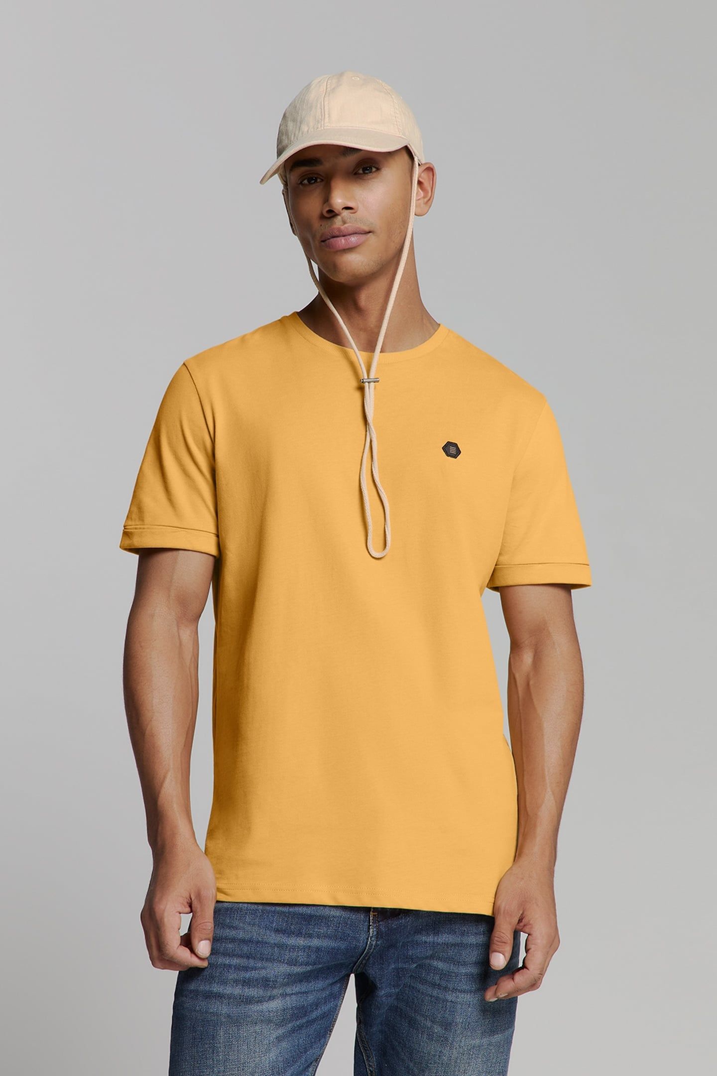 T-SHIRT CREWNECK PEACHED YELLOW 1