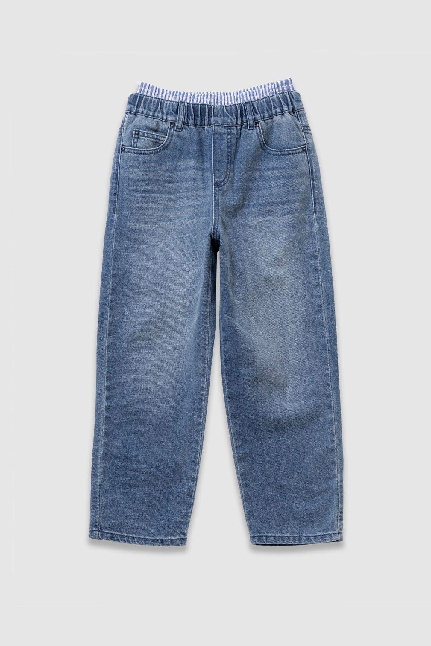 TROMPE-L'OEIL BLUE BAGGY JEANS 1