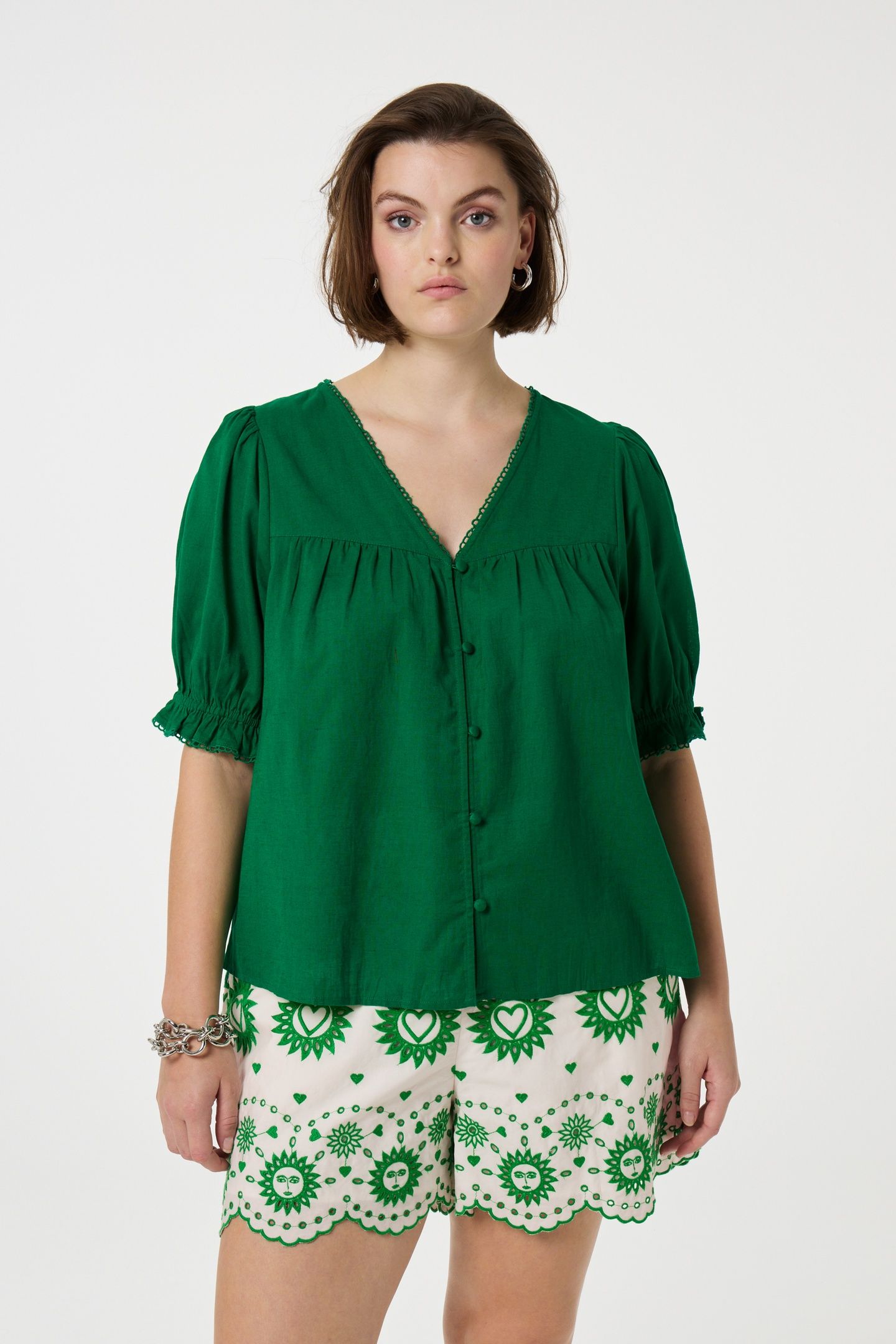 JUNO BLOUSE GREEN GLOW 2