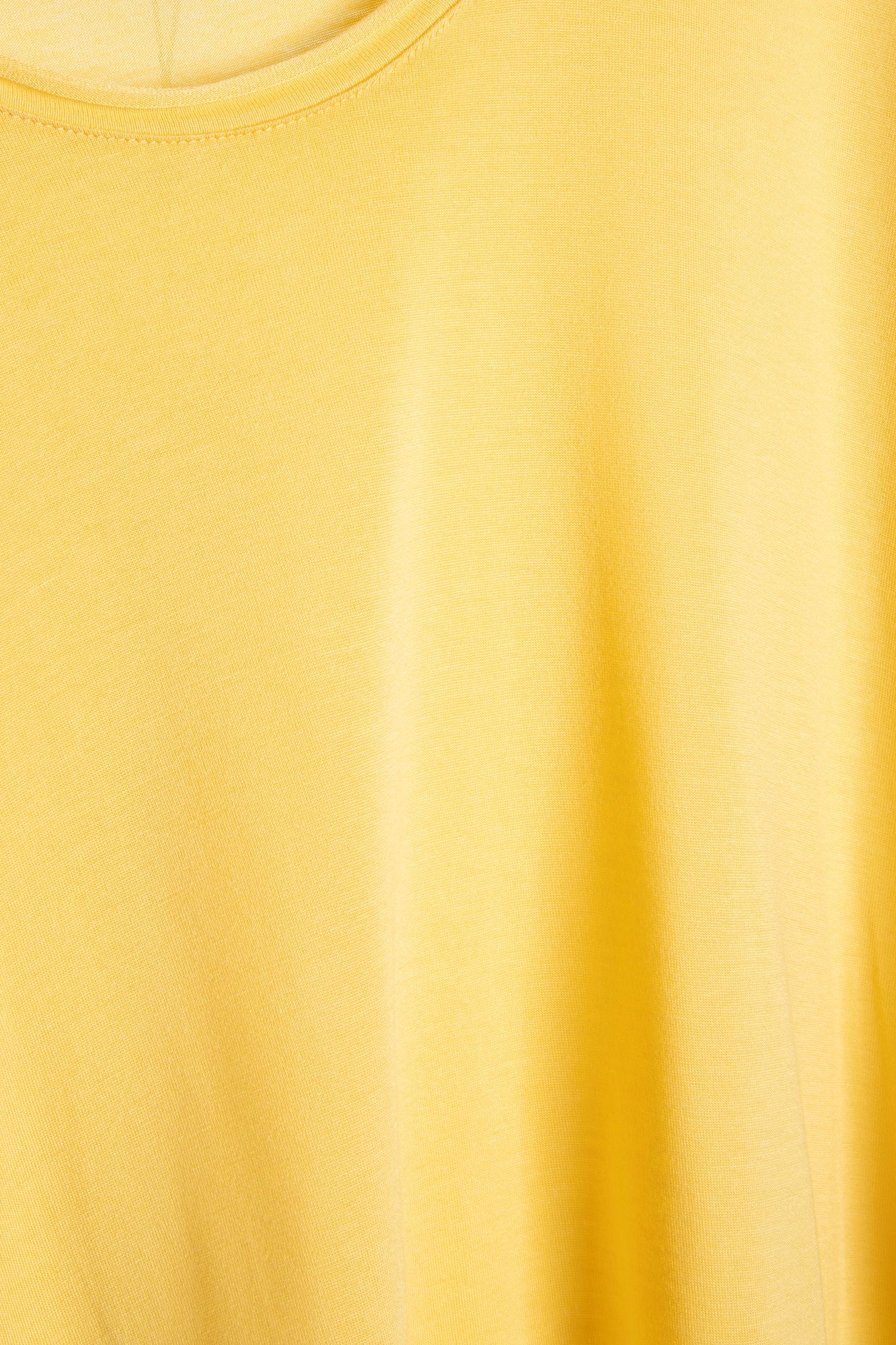 U-NECK TOP FINE VISCOSE YELLOW 4