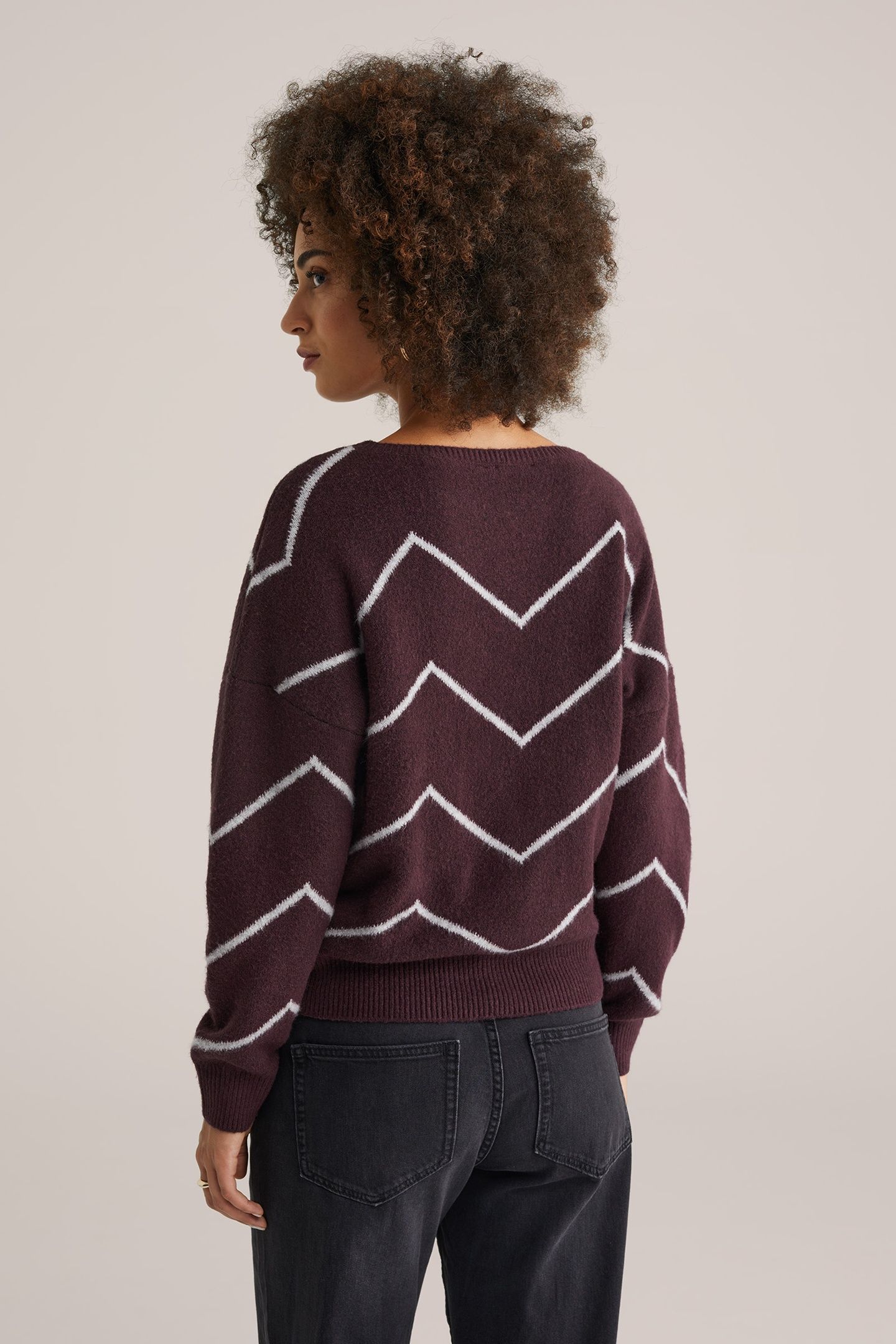 KNITTED PULLOVER AUBERGINE 3