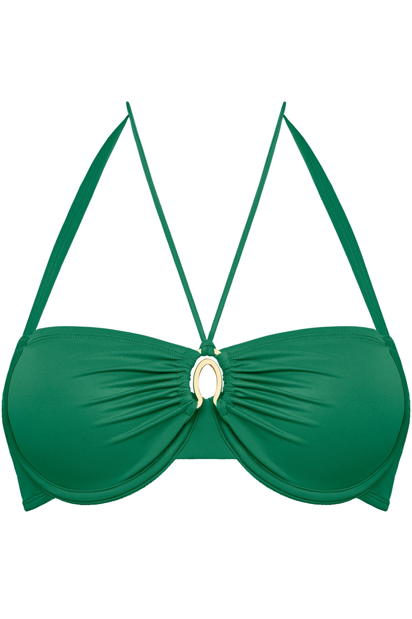 JET SET BIKINI TOPPLUNGE BALCONYWIRED PADDED GREEN 3