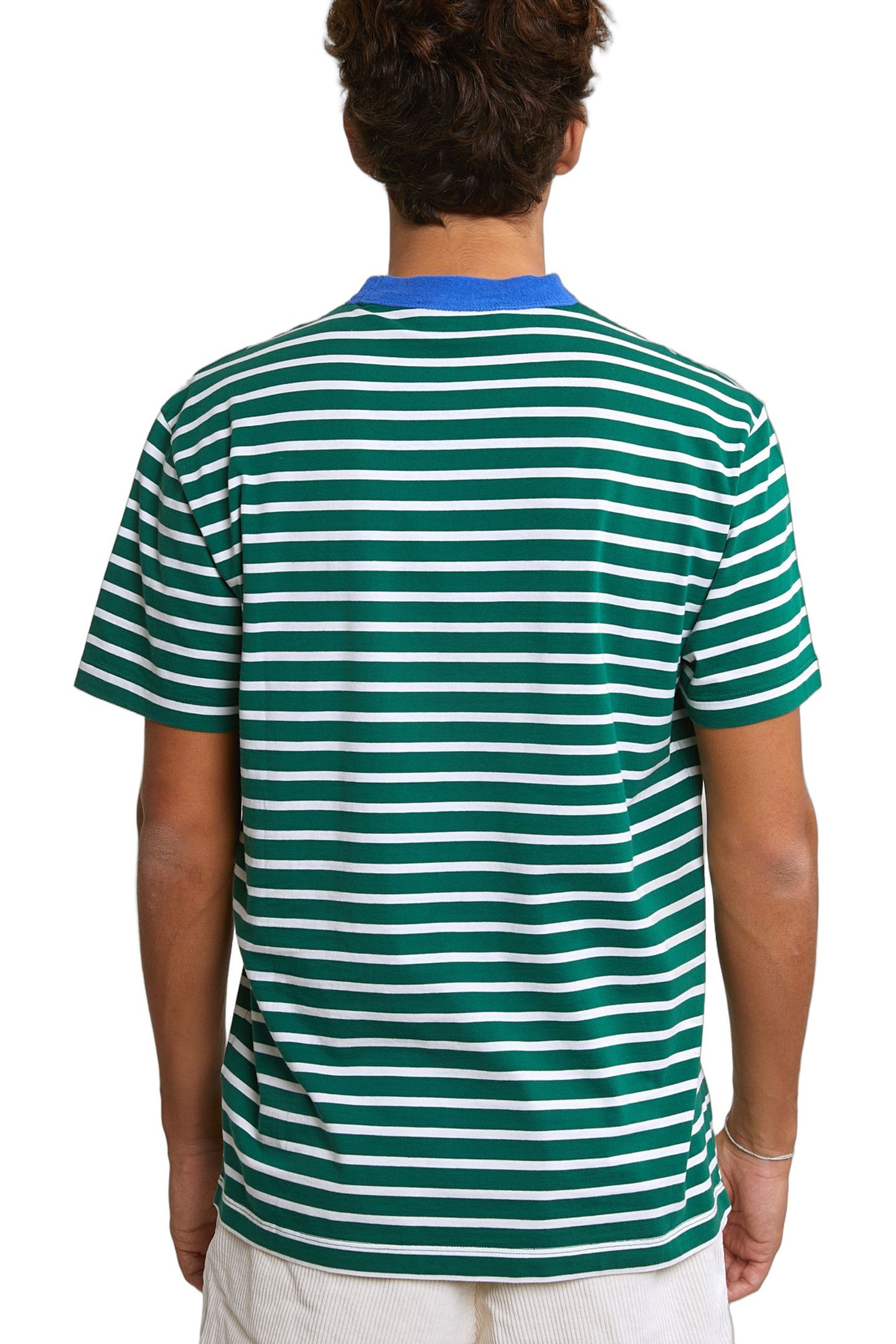 LOOSE FIT STRIPED T-SHIRT GREEN/WHITE 3