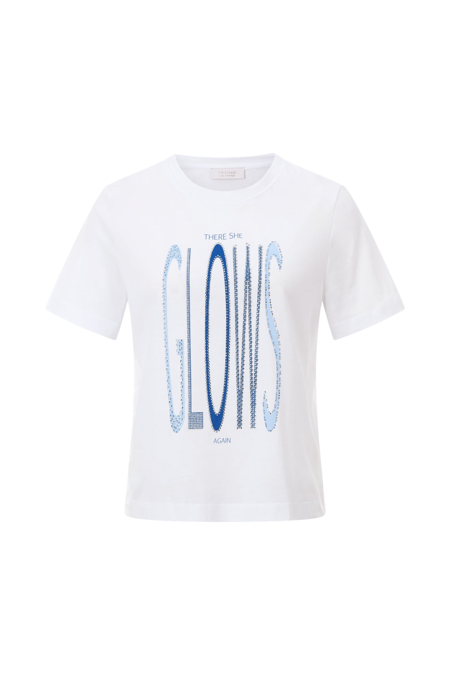 ELEGANT FIT T-SHIRT "THERE SHE GLOWS AGAIN" ORGANIC WHITE 4