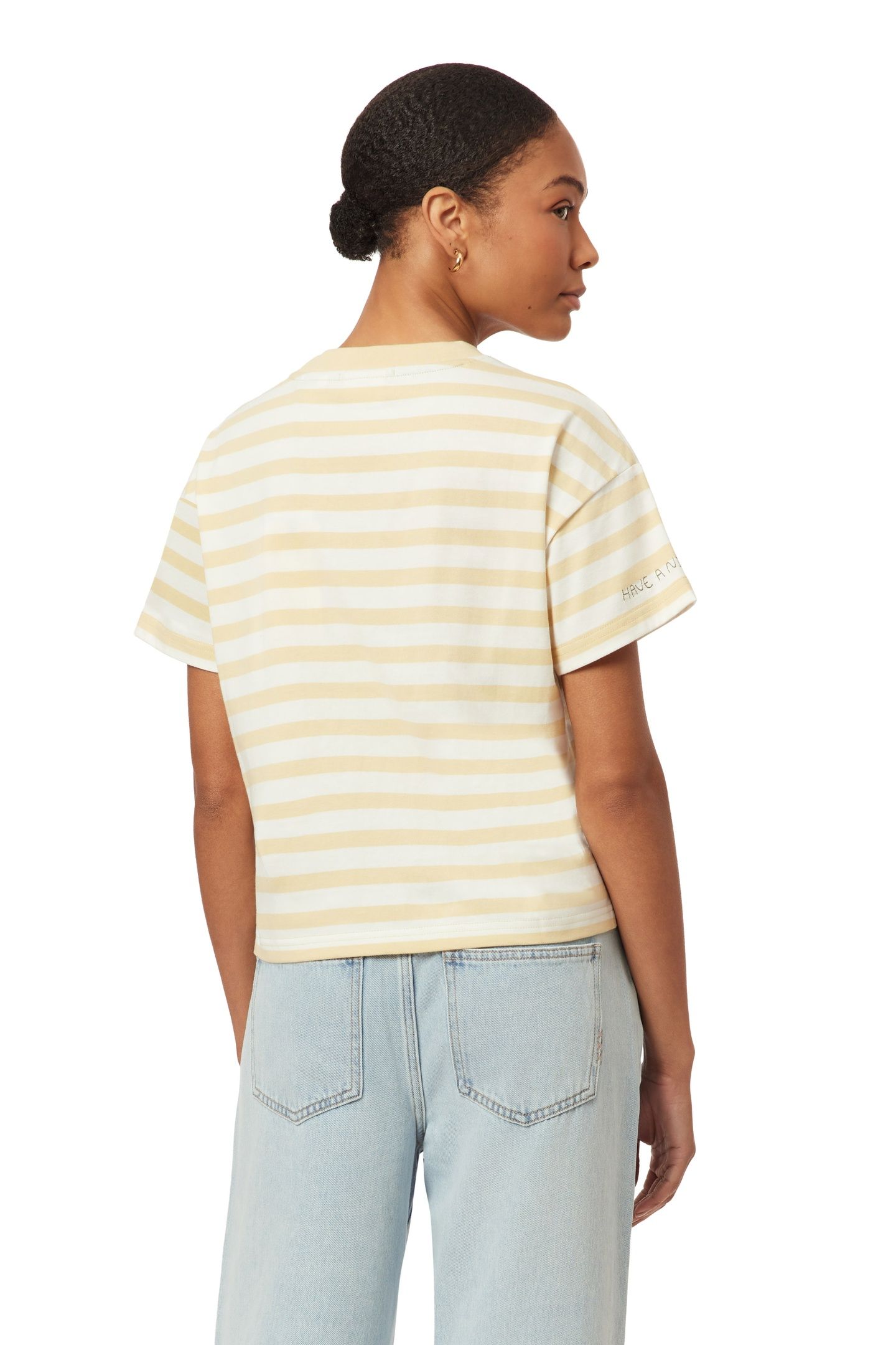 BOXY CROP TEE CHINO GREEN/SUGAR SWIZZLE 3