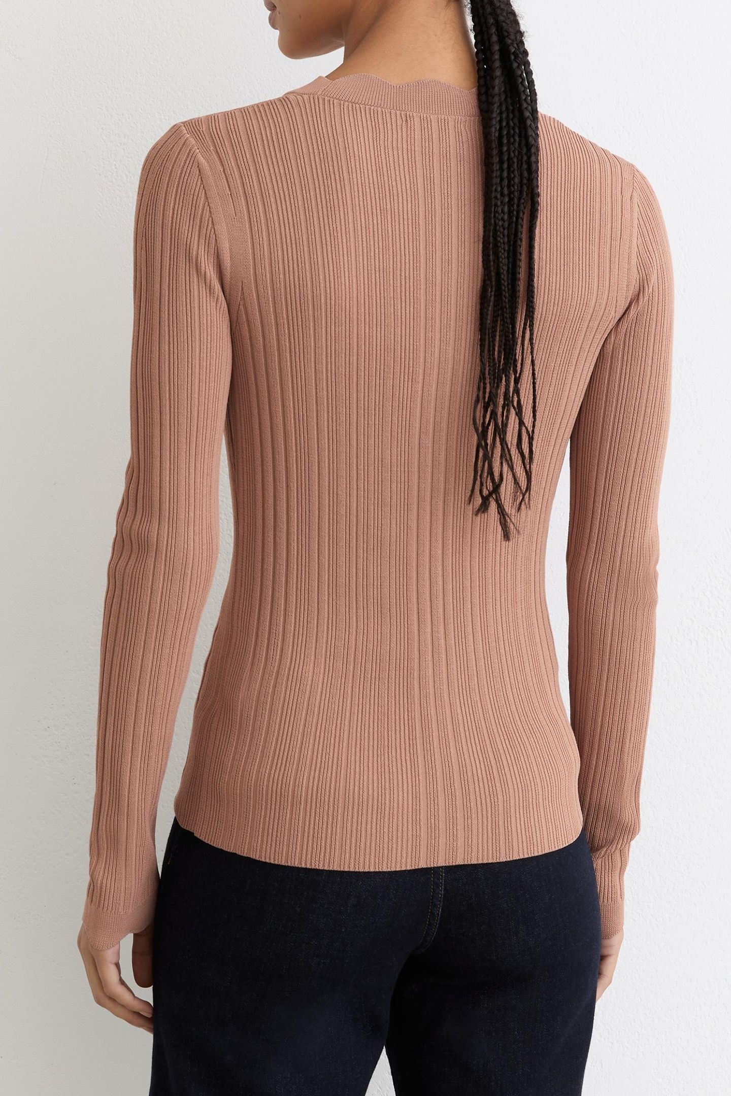 SCALLOP DETAIL CARDIGAN PINK 3