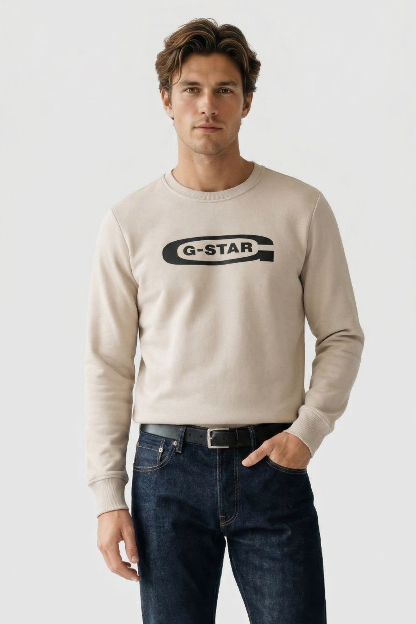 OLD SKOOL CREW SWEAT L/S WHITEBAIT 1