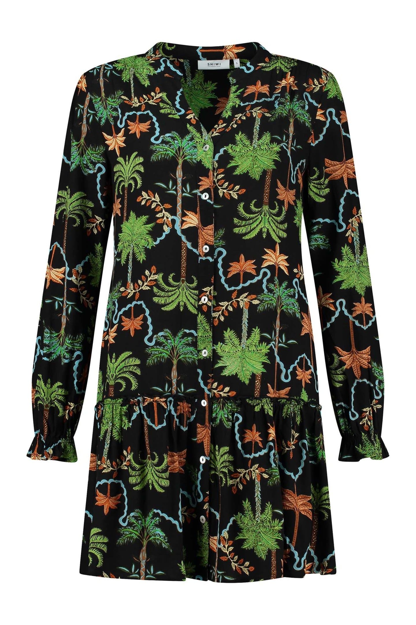 TUVALU DRESS JAIPUR PALM BLACK 3