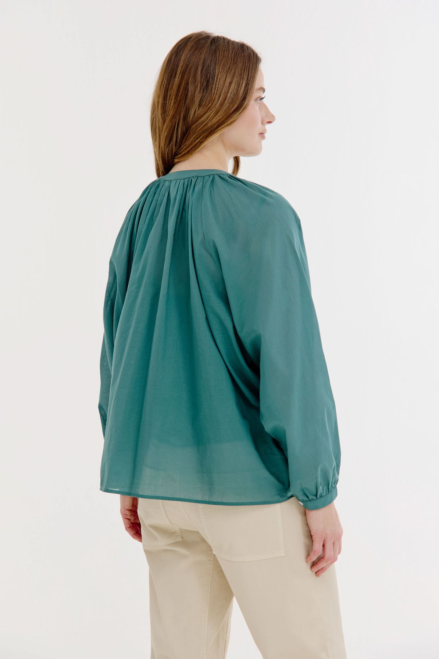 BROOKLYNN BLOUSE DARK GREEN 4