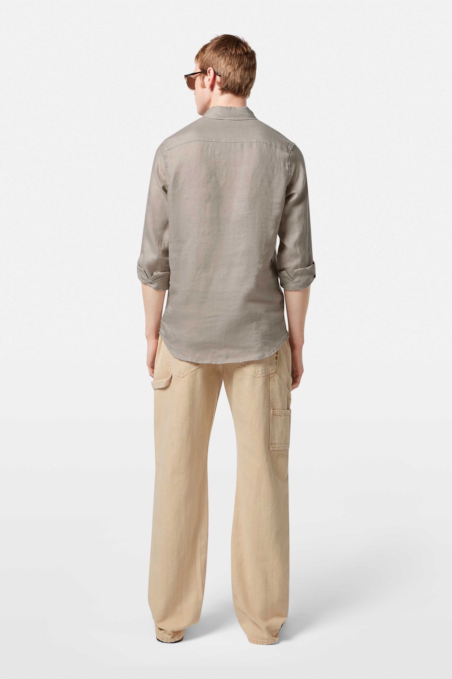 SEASONAL CORE - REGULAR FIT LINEN SHIRT HIGHWAY GREY 3