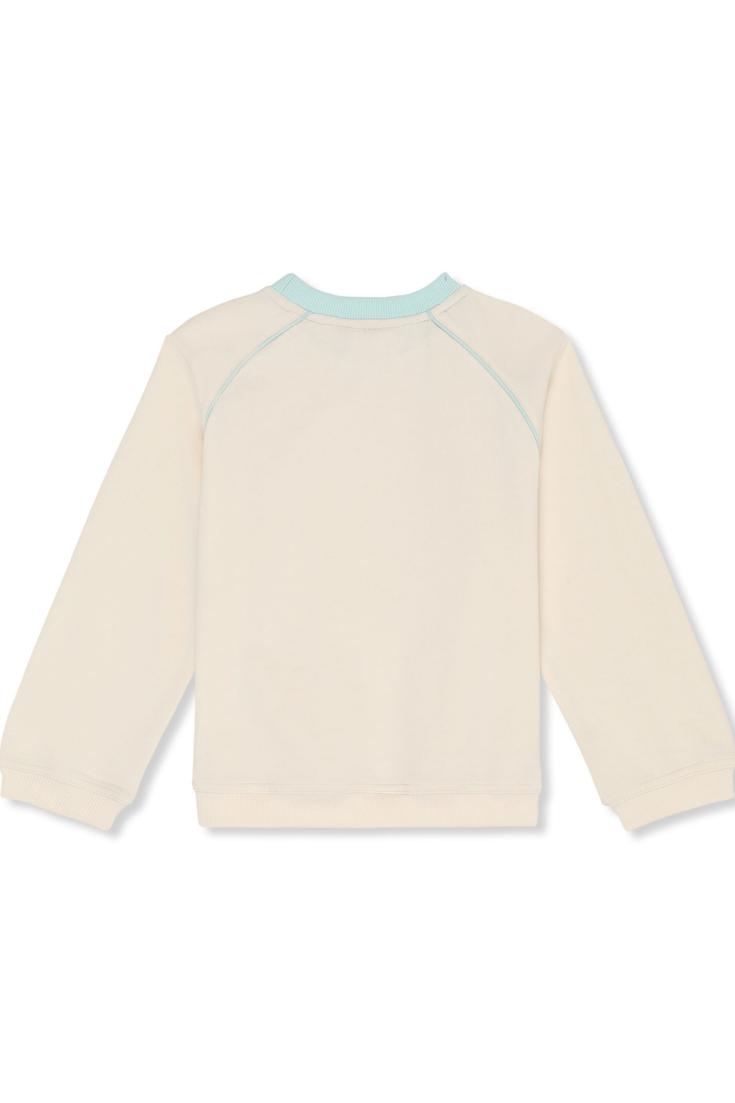 PRATOLINO LOOSE CREWNECK SWEATSHIRT EGRET-SOOTHING SEA 2